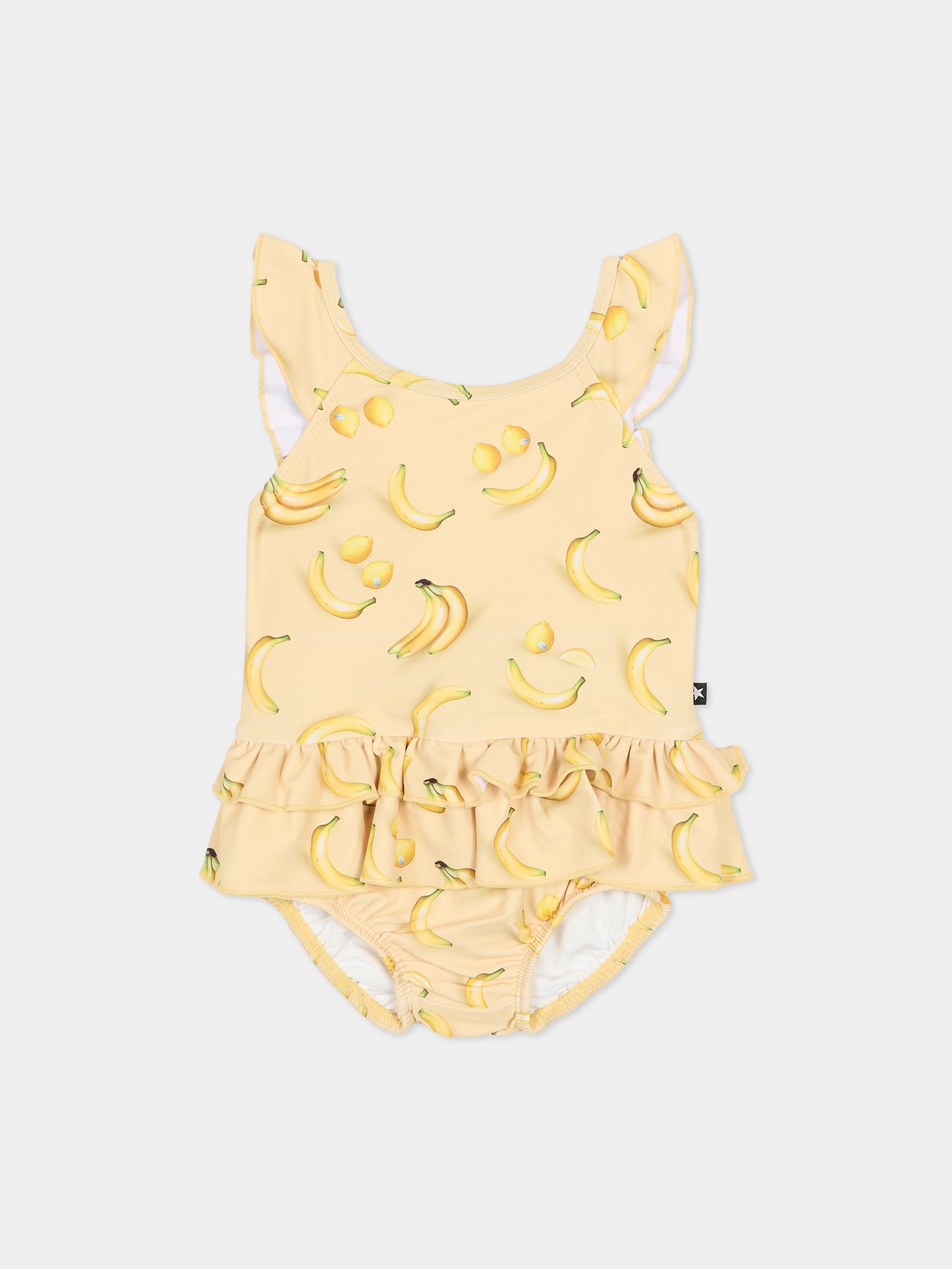 Costume intero Nalani giallo per neonata con banane e limoni,Molo,8S26P524 9501