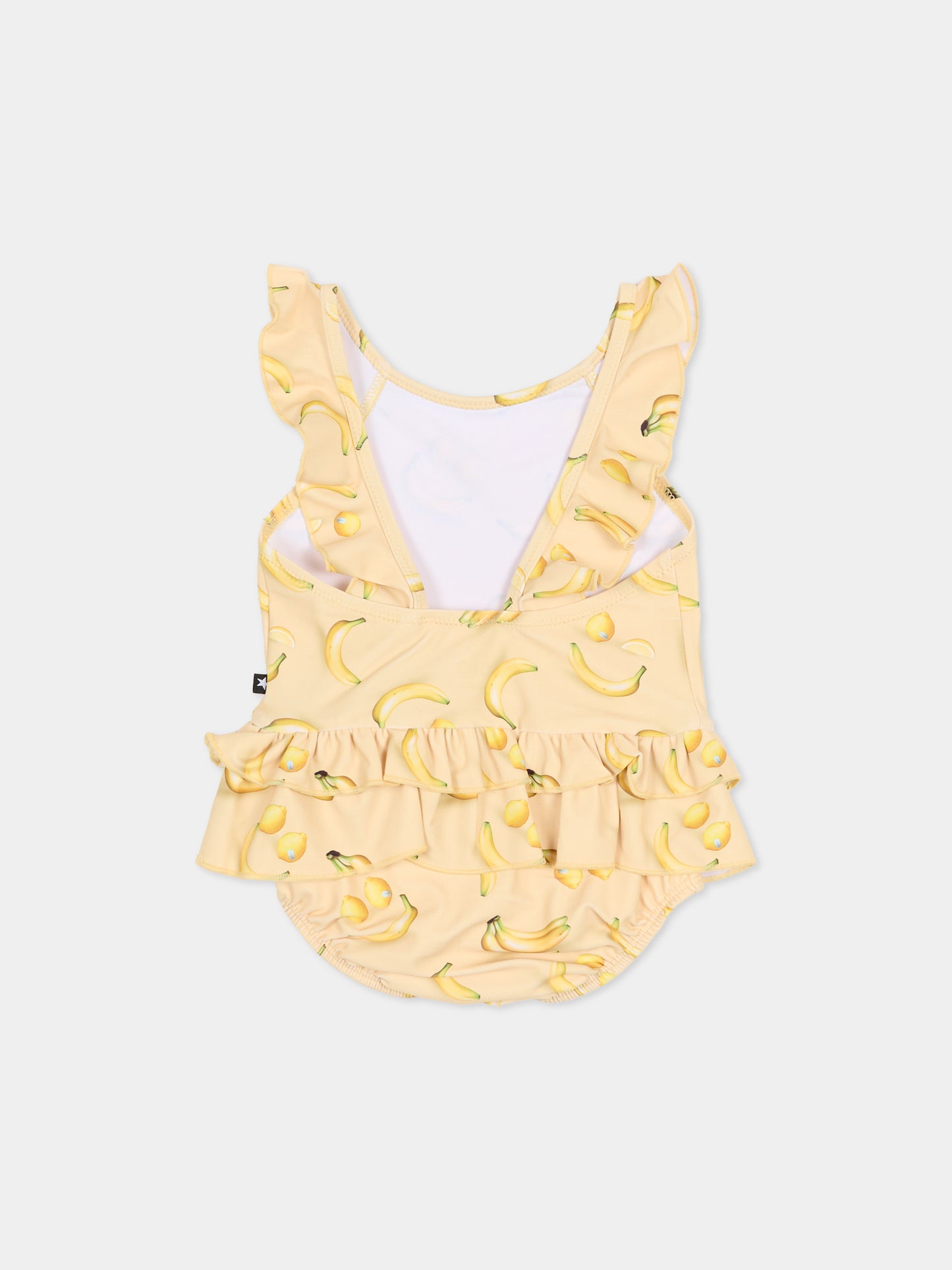 Costume intero Nalani giallo per neonata con banane e limoni,Molo,8S26P524 9501
