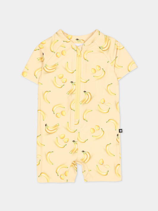 Costume da bagno Neka Anti UV beige per neonato con banane e limoni,Molo,8S26P526 9501
