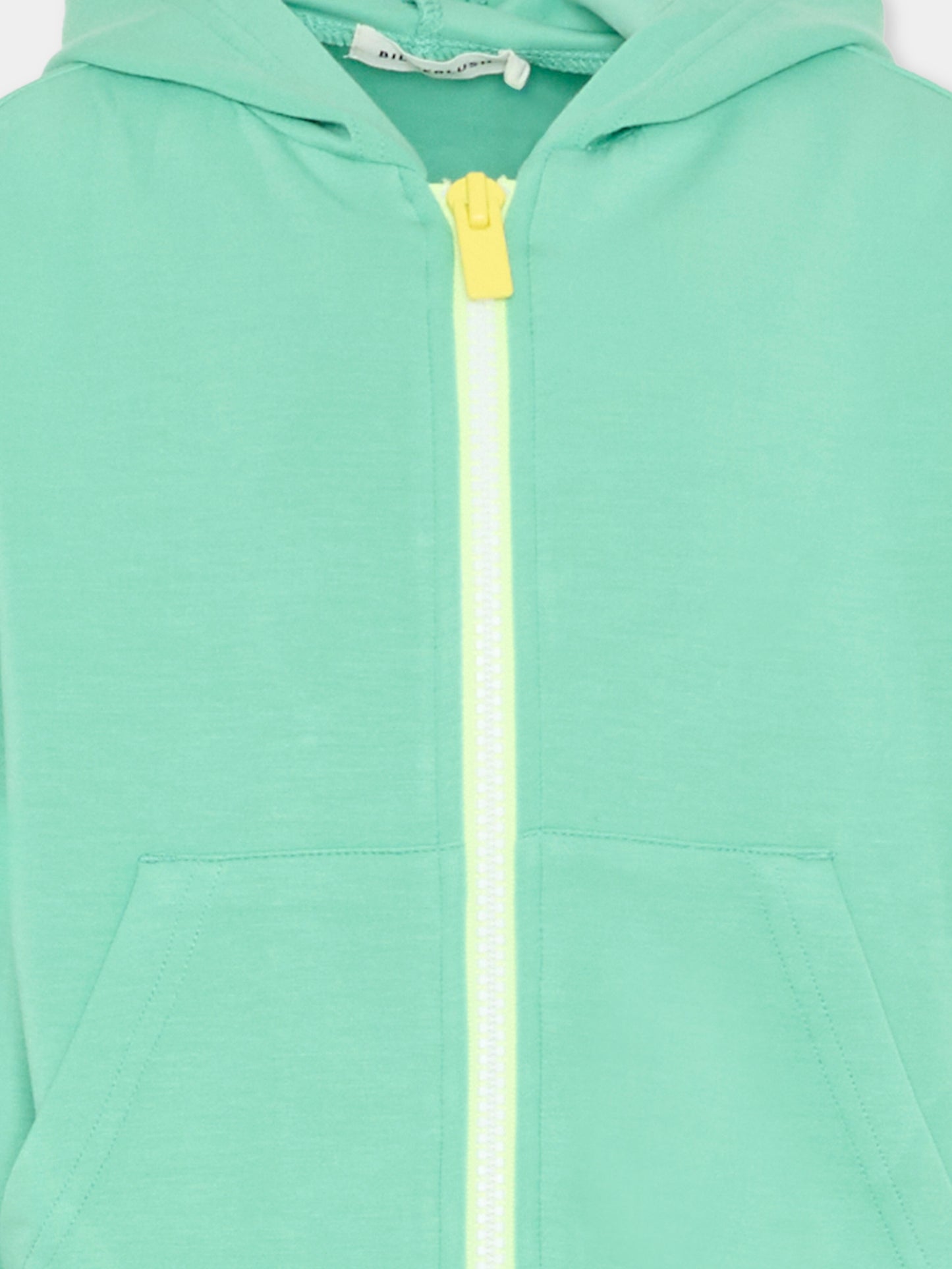 Felpa verde per bambino effetto scuba,Billieblush,U21683 68M