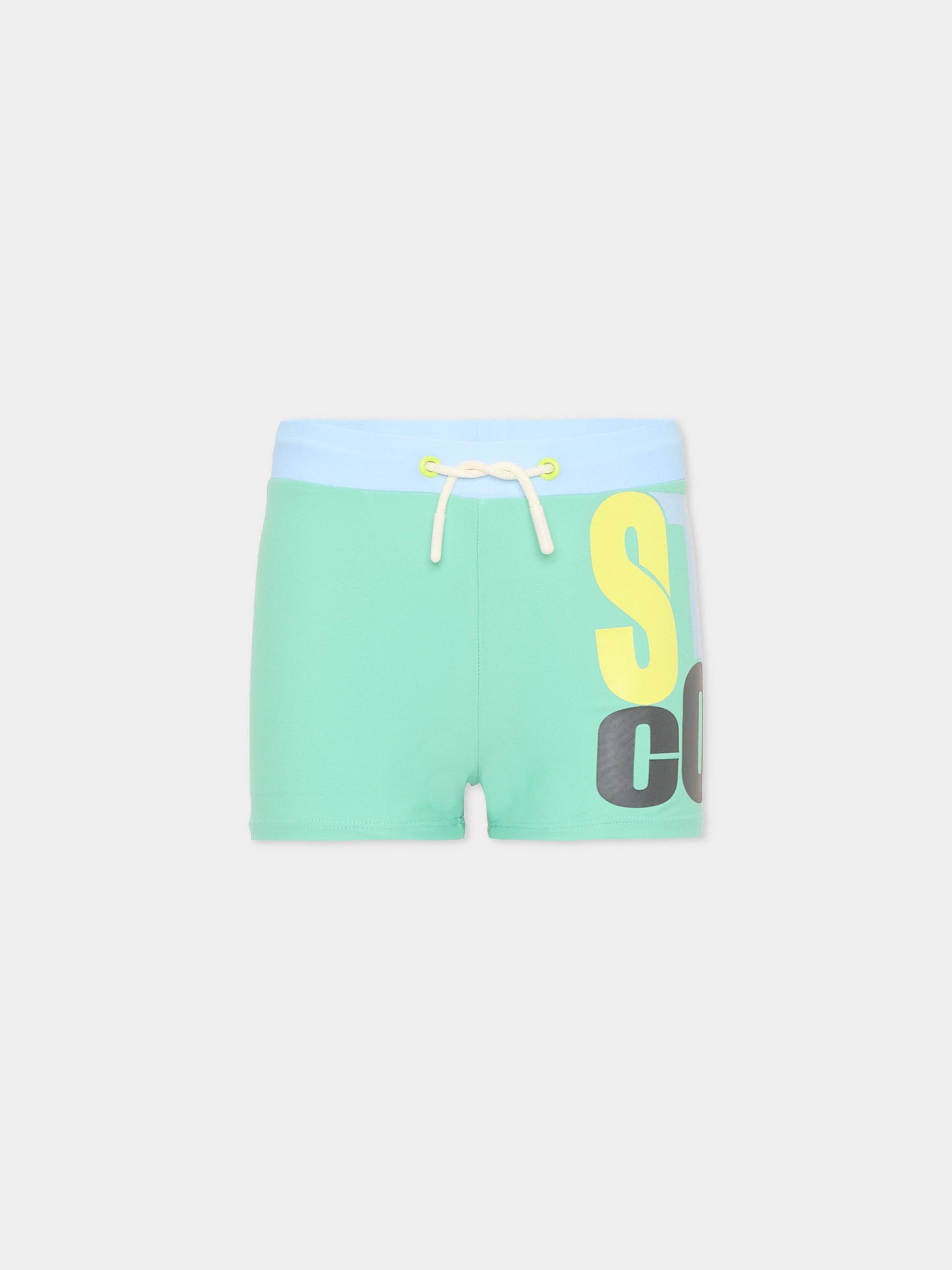 Boxer mare verde per bambino con stampa,Billieblush,U21730 68M