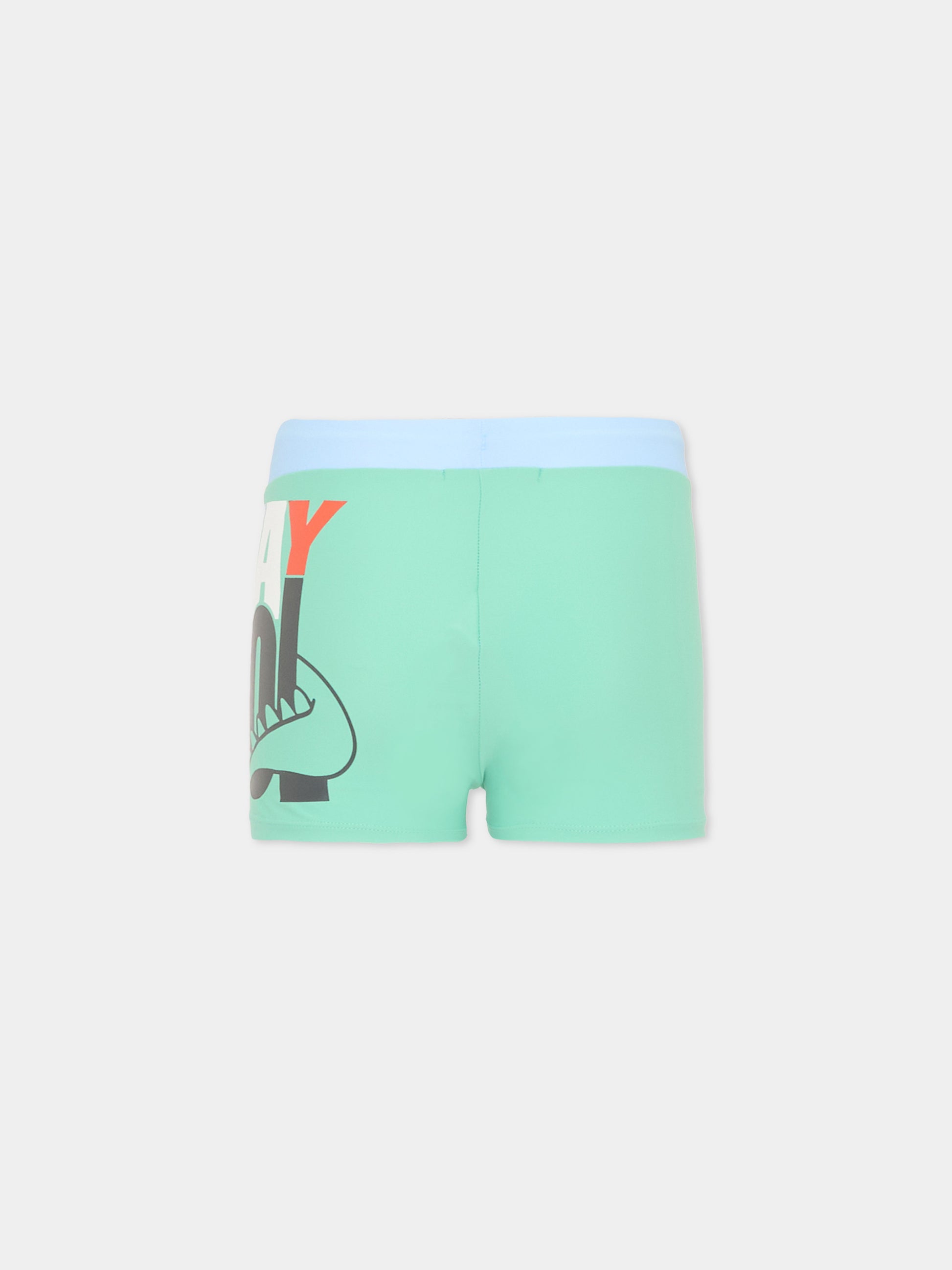 Boxer mare verde per bambino con stampa,Billieblush,U21730 68M
