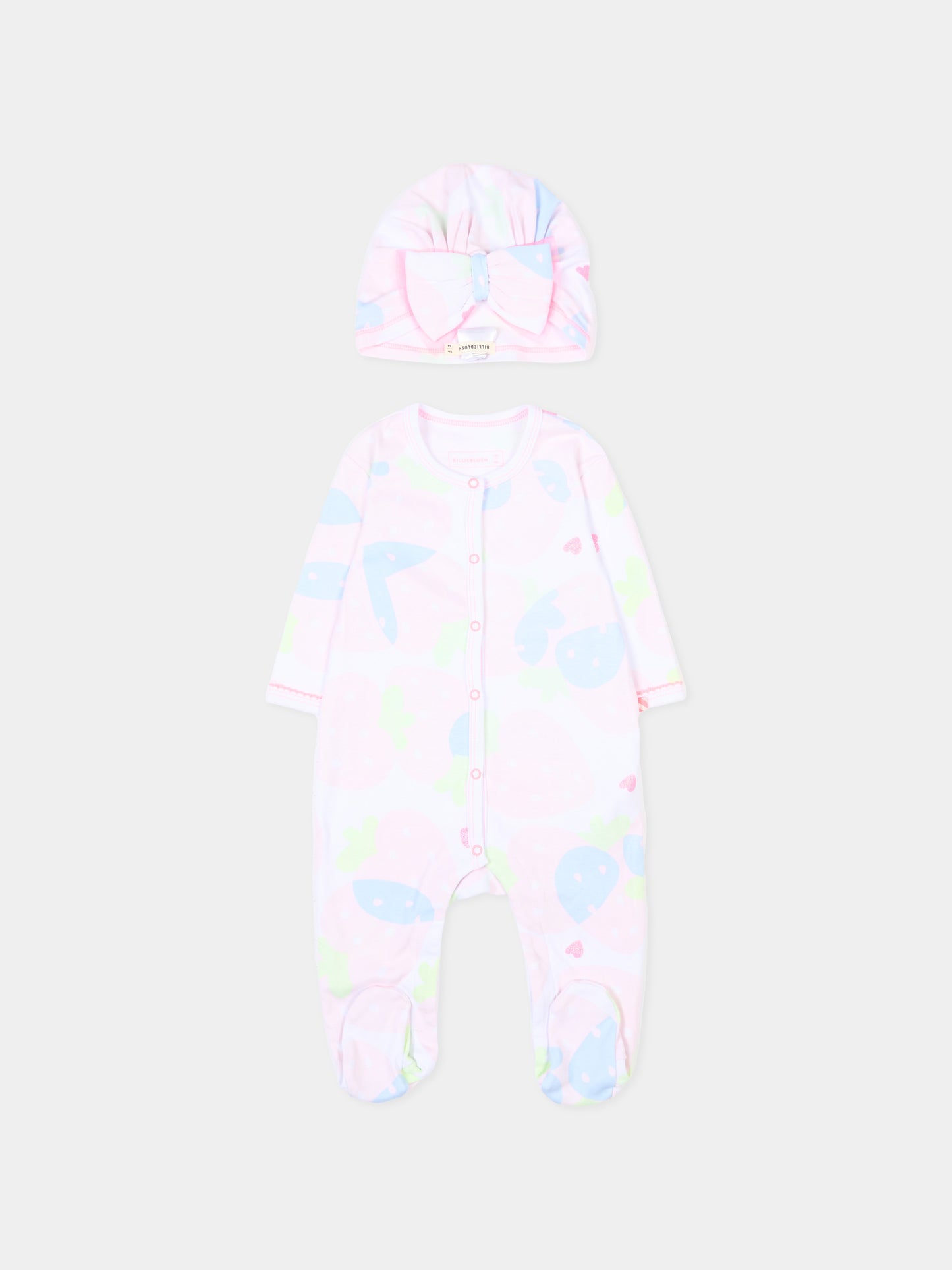 Set tutina multicolor per neonata con stampa fragole,Billieblush,U21806 10P