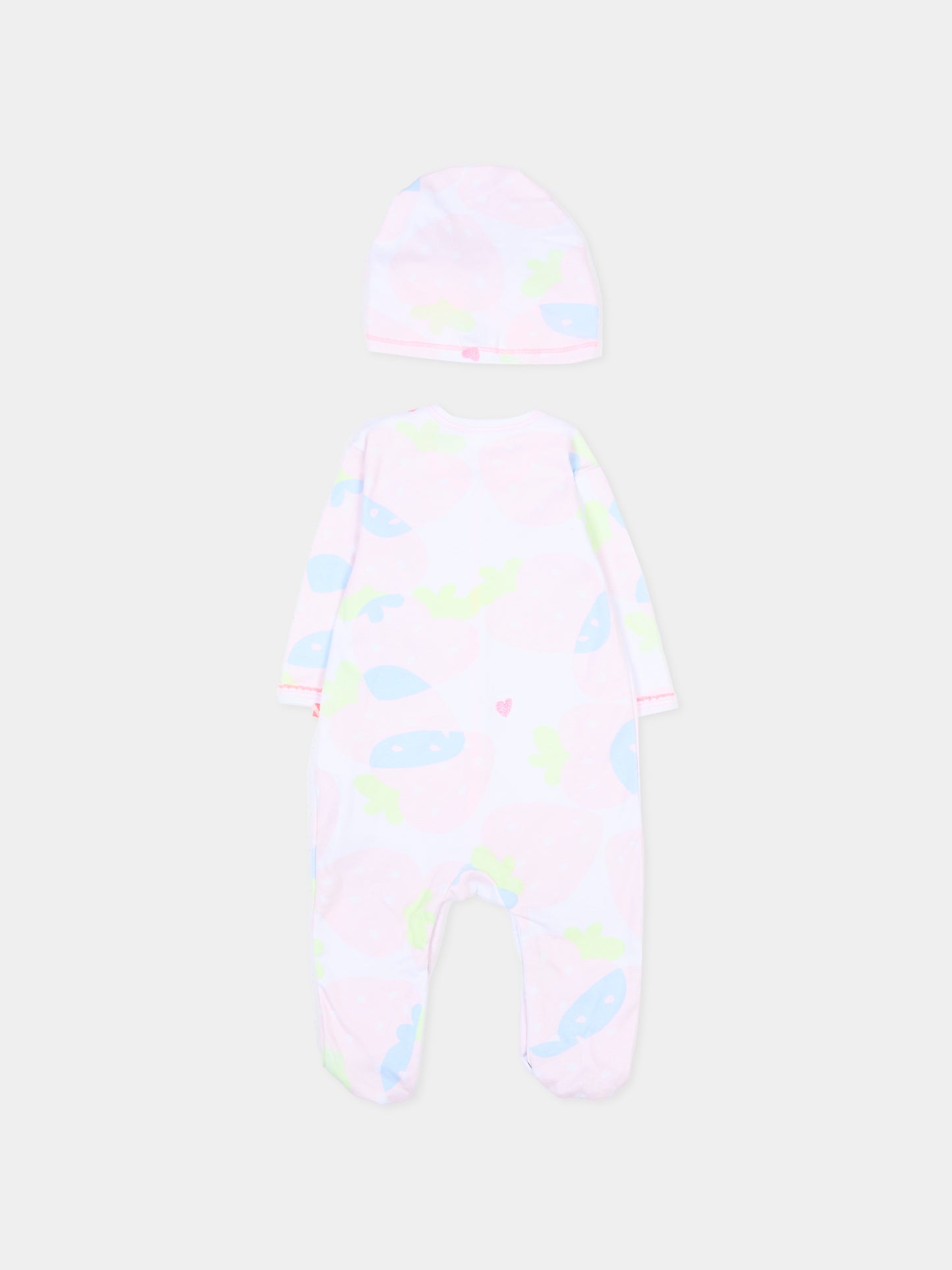 Set tutina multicolor per neonata con stampa fragole,Billieblush,U21806 10P