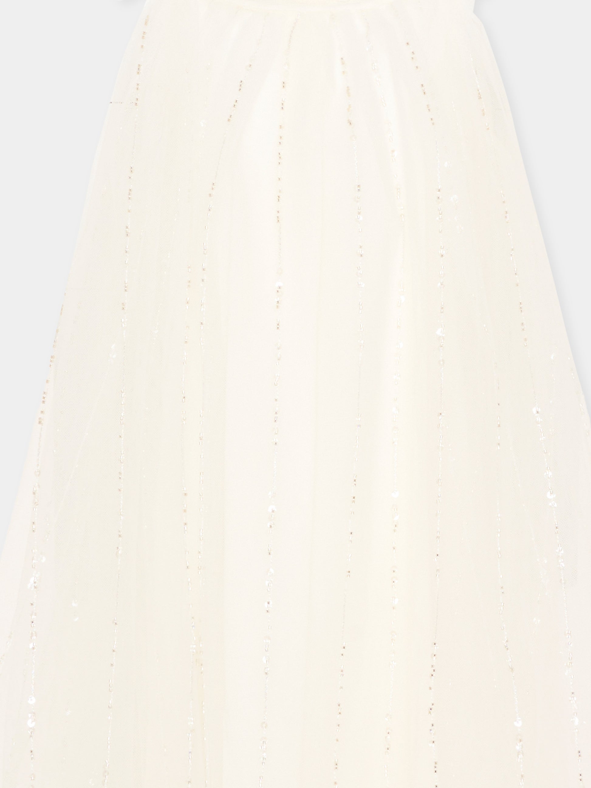 Abito elegante avorio per bambina con paillettes,Billieblush,U21841 105