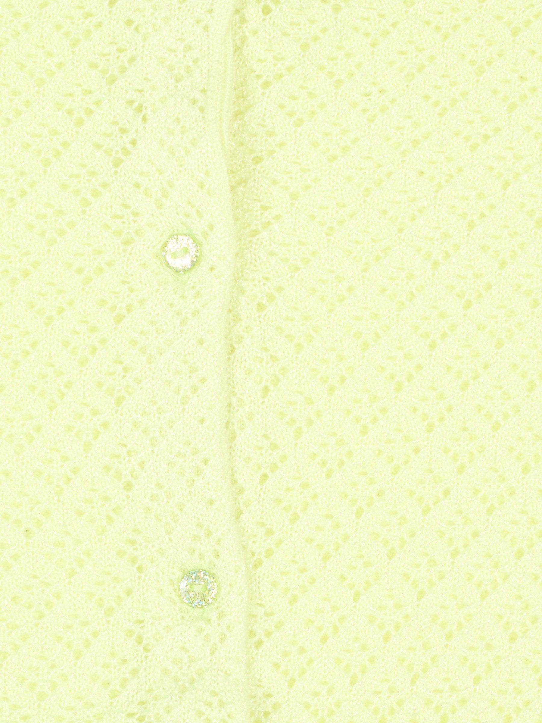 Cardigan verde per bambina traforato,Billieblush,U21911 552