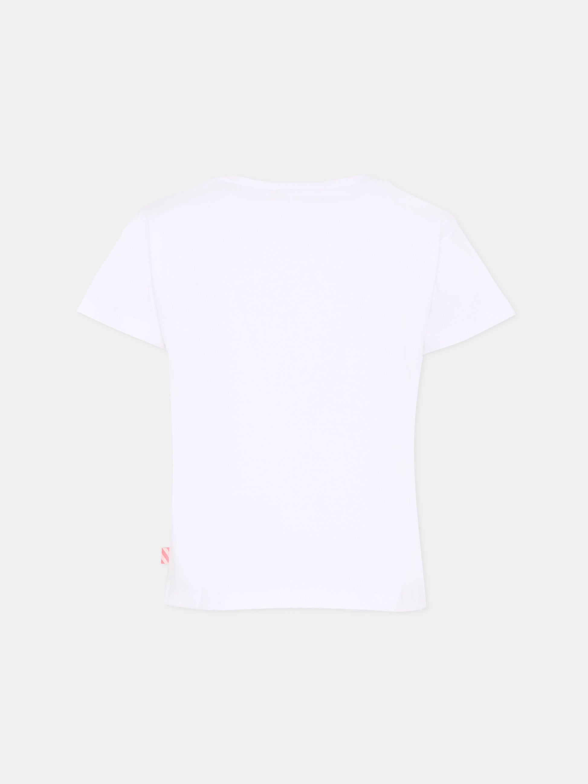T-shirt bianca per bambina con cuore,Billieblush,U21946 10P