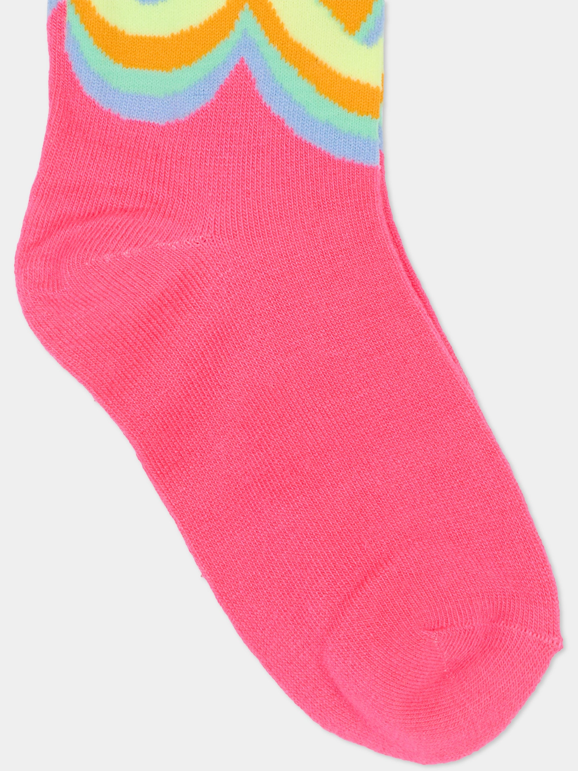 Calzini fucsia per bambina con scritta,Billieblush,U22025 499