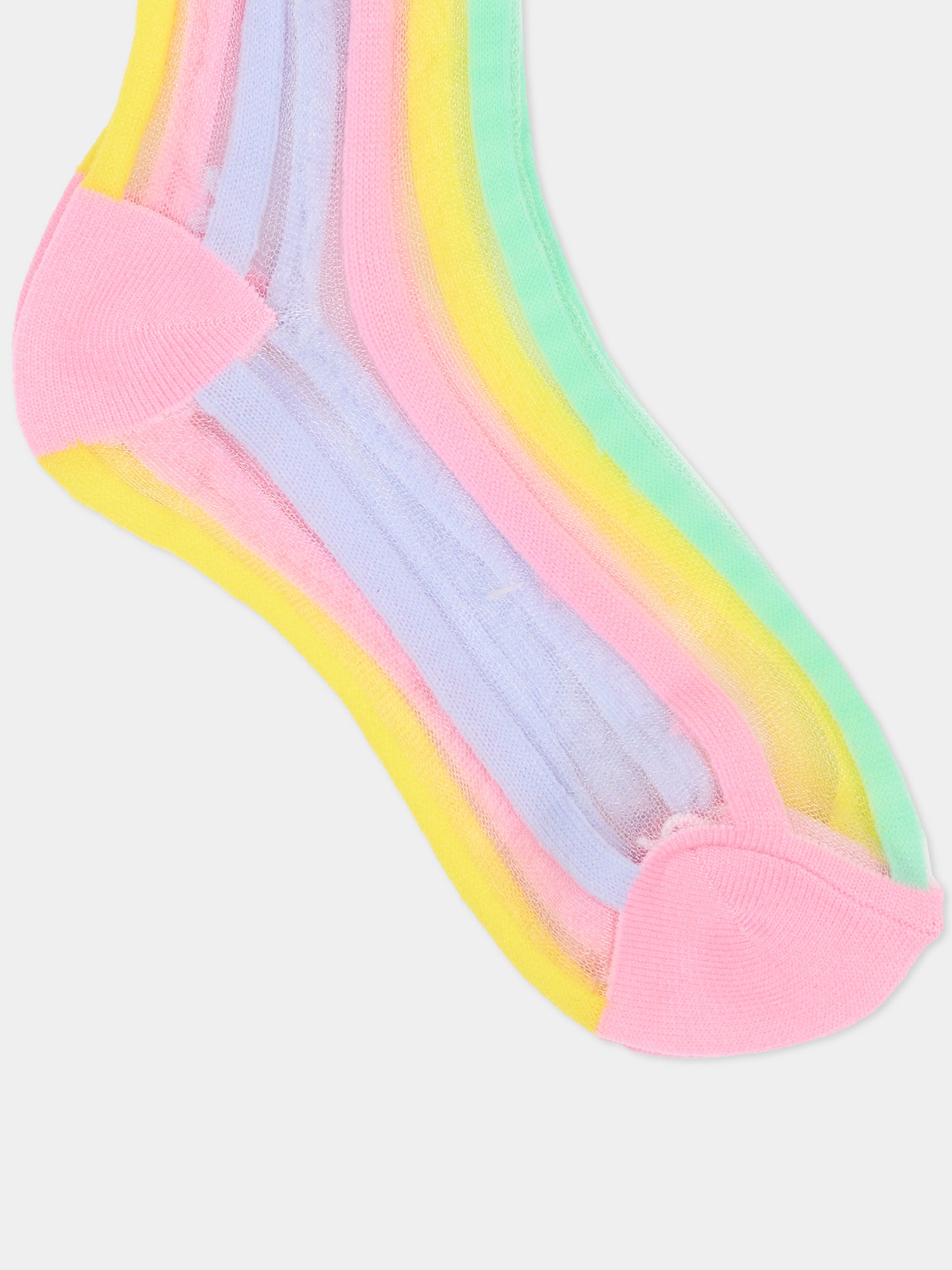 Calzini multicolor per bambina con logo,Billieblush,U22030 46N