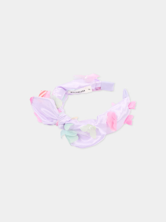 Cerchietto lilla per bambina con farfalle,Billieblush,U22059 Z41