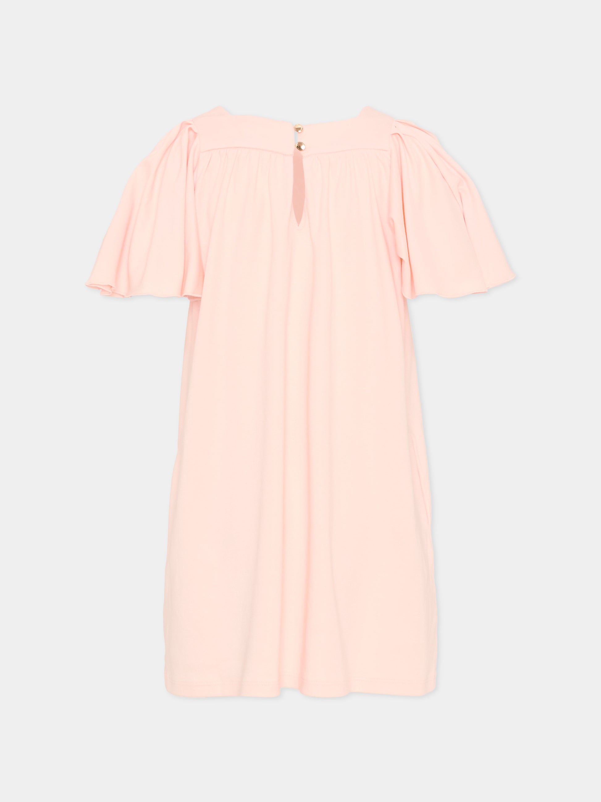 Vestito rosa per bambina con ananas,Chloé Kids,C20818 46J