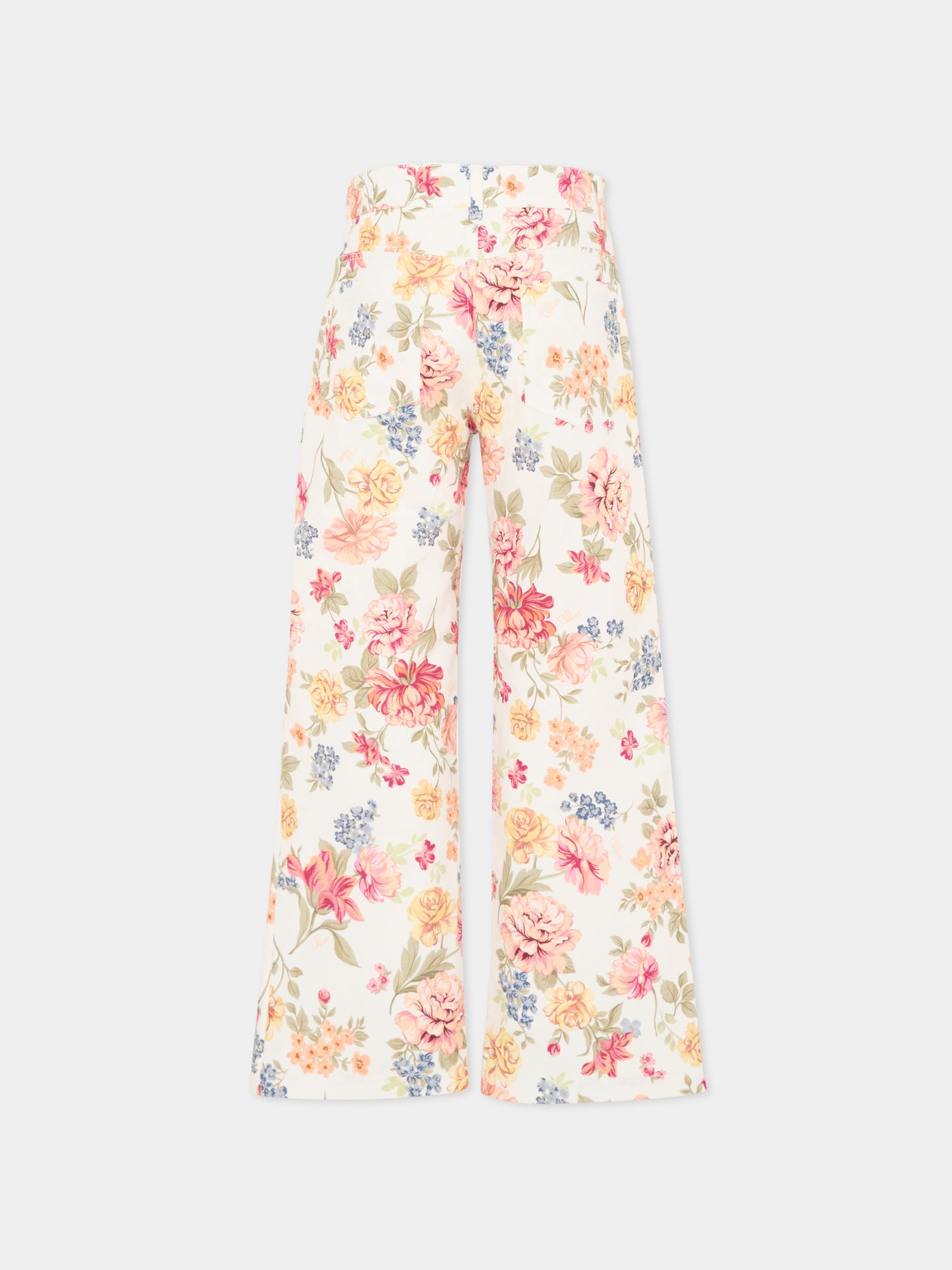 Pantaloni multicolor floreali per bambina,Chloé Kids,C20830 S95