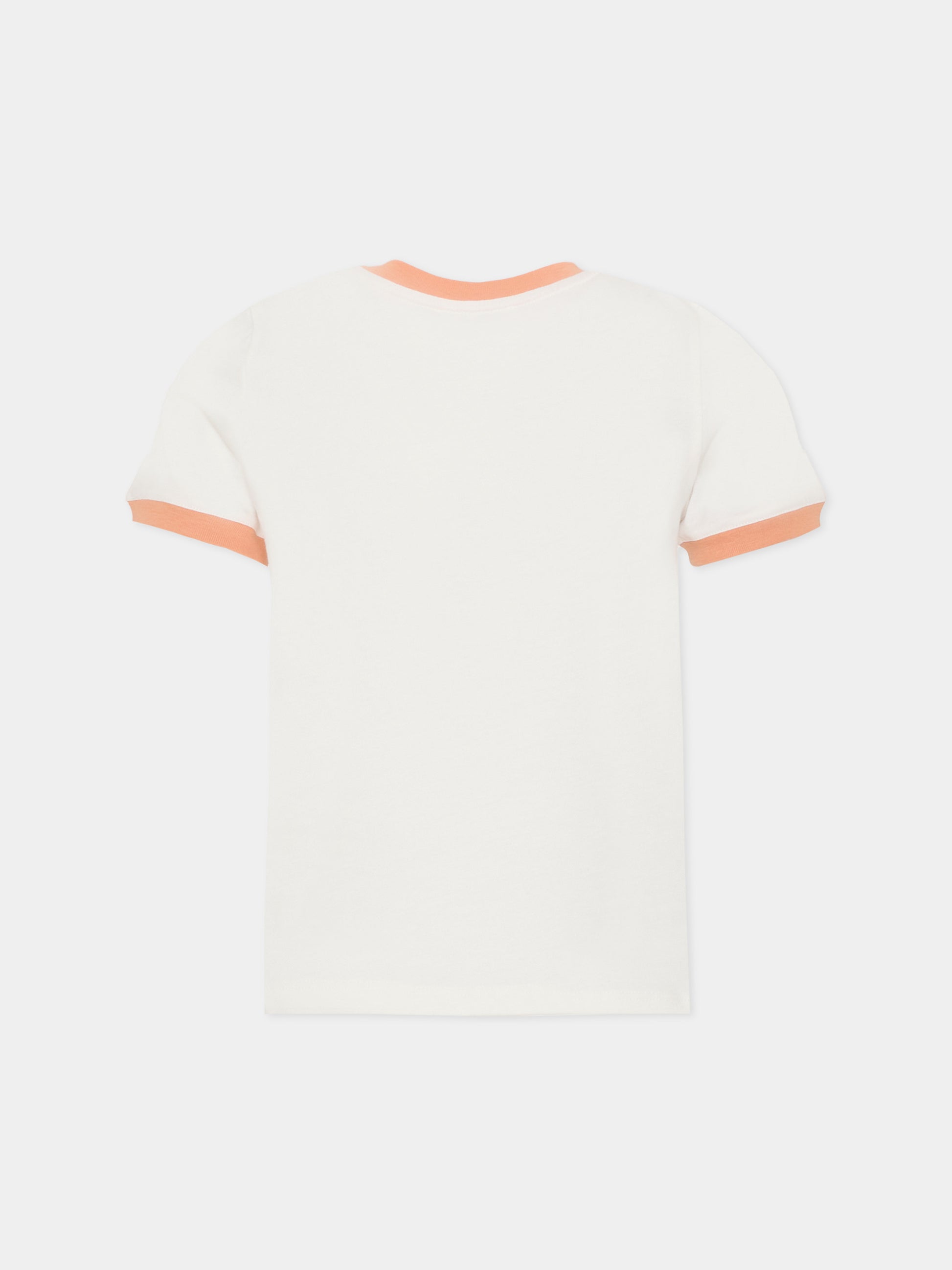 T-shirt avorio per bambina con logo,Chloé Kids,C20860 117
