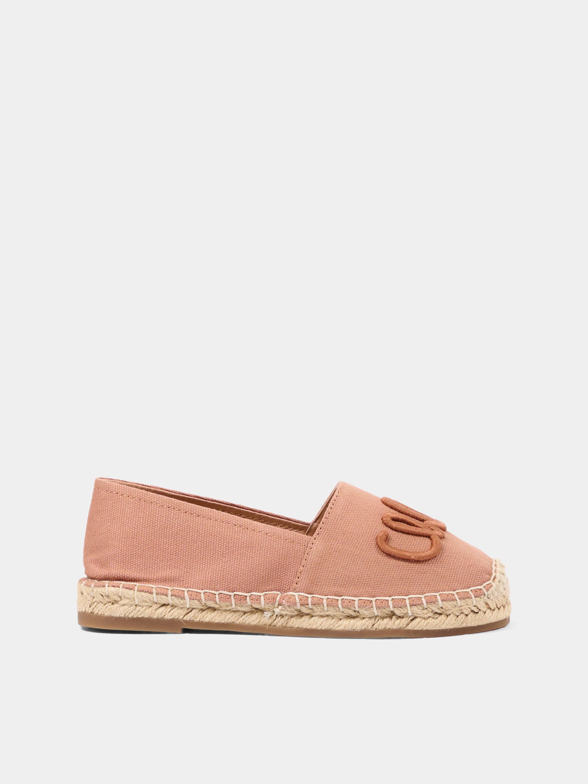 Espadrillas rosa per bambina con logo,Chloé Kids,C20879 239