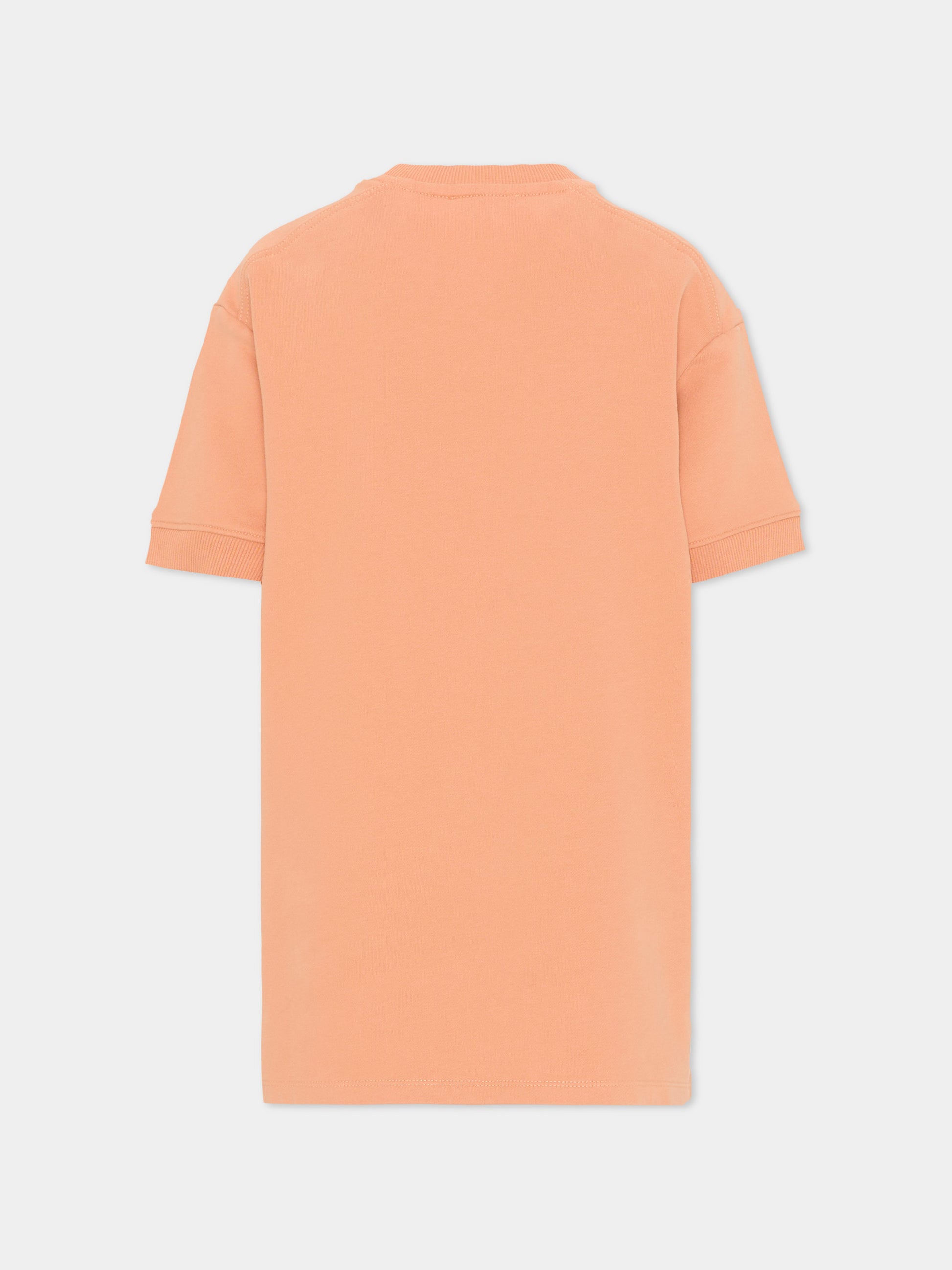 Vestito arancione per bambina con logo,Chloé Kids,C21230 43A