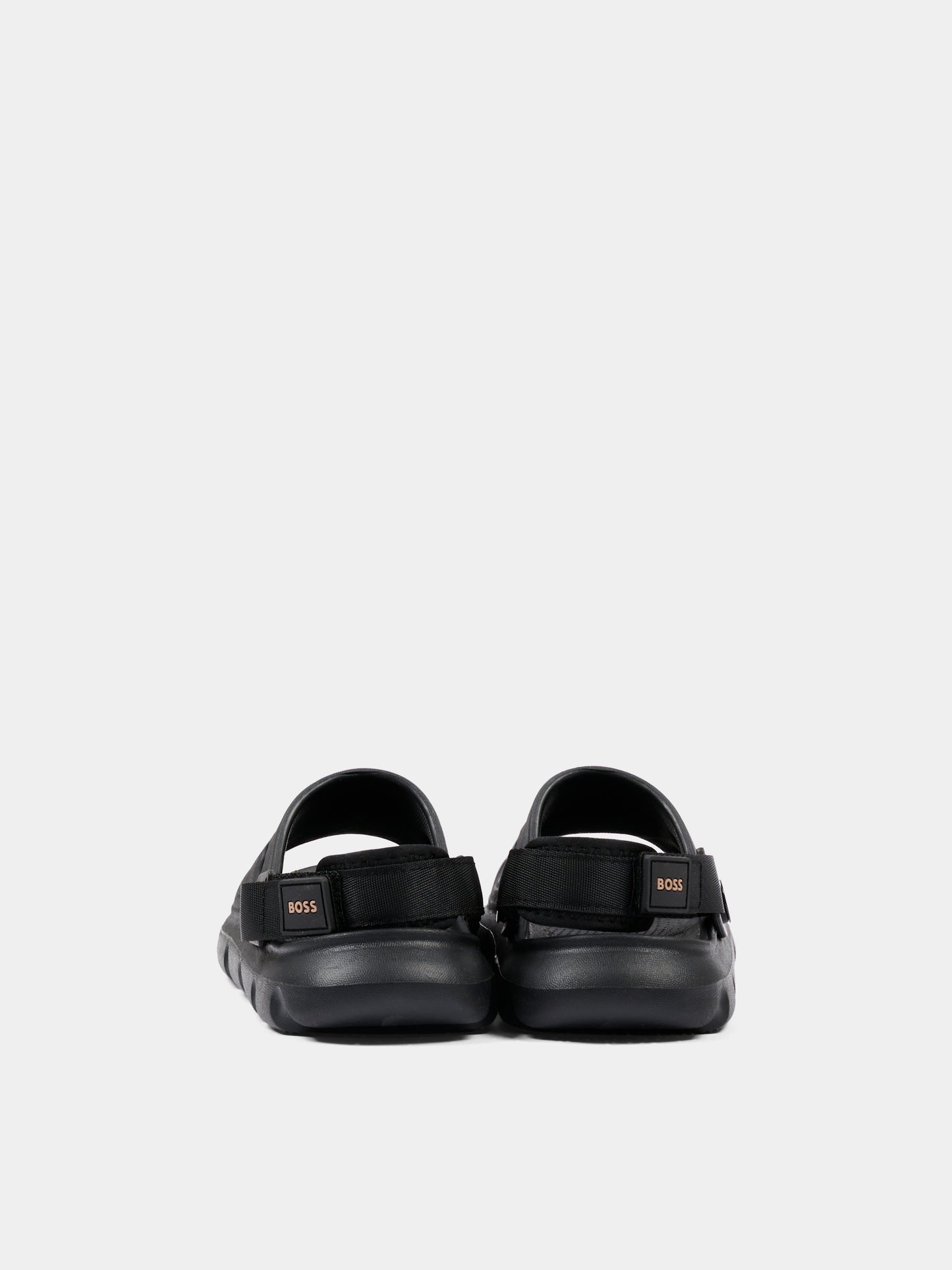 Sandali neri per bambino con logo,Boss,J52813 09B