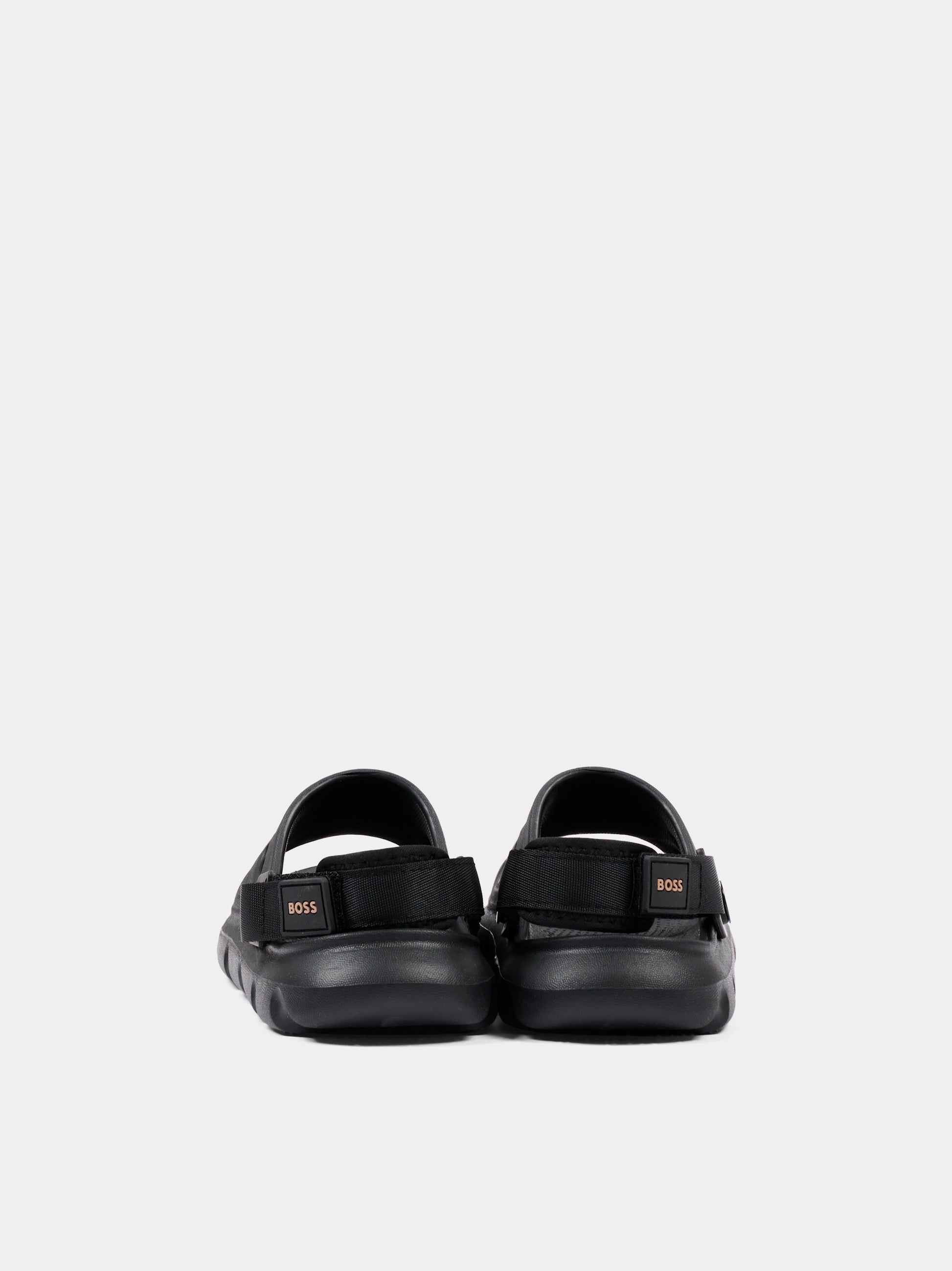 Sandali neri per bambino con logo,Boss,J52813 09B