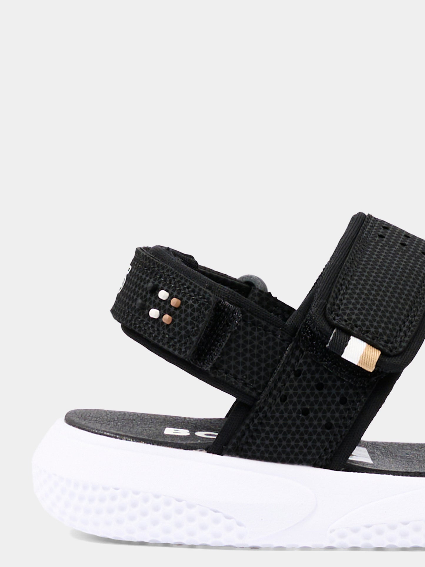 Sandali neri per bambino con logo,Boss,J52823 09B