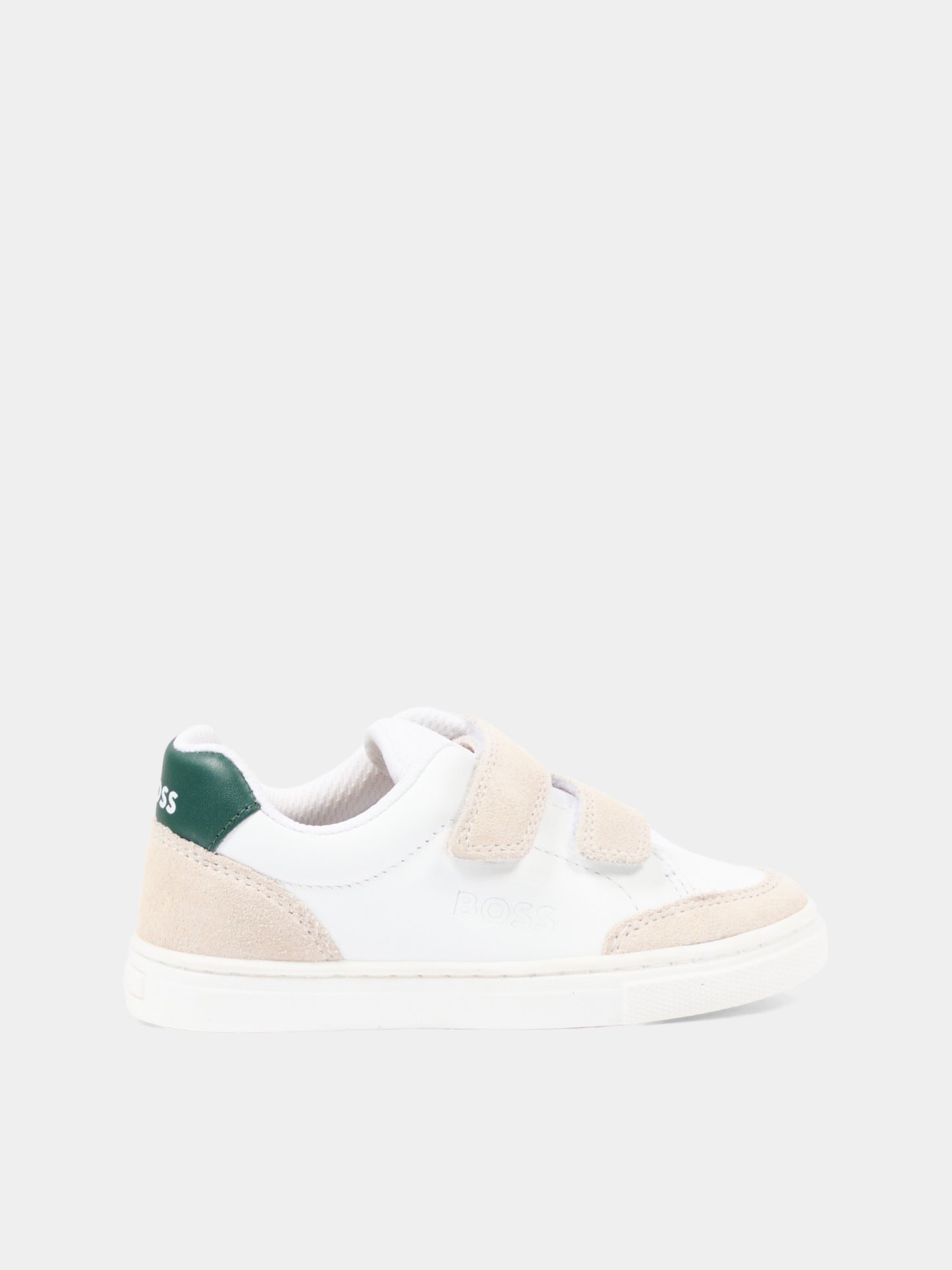 Sneakers bianche per bambino con logo,Boss,J52826 10P