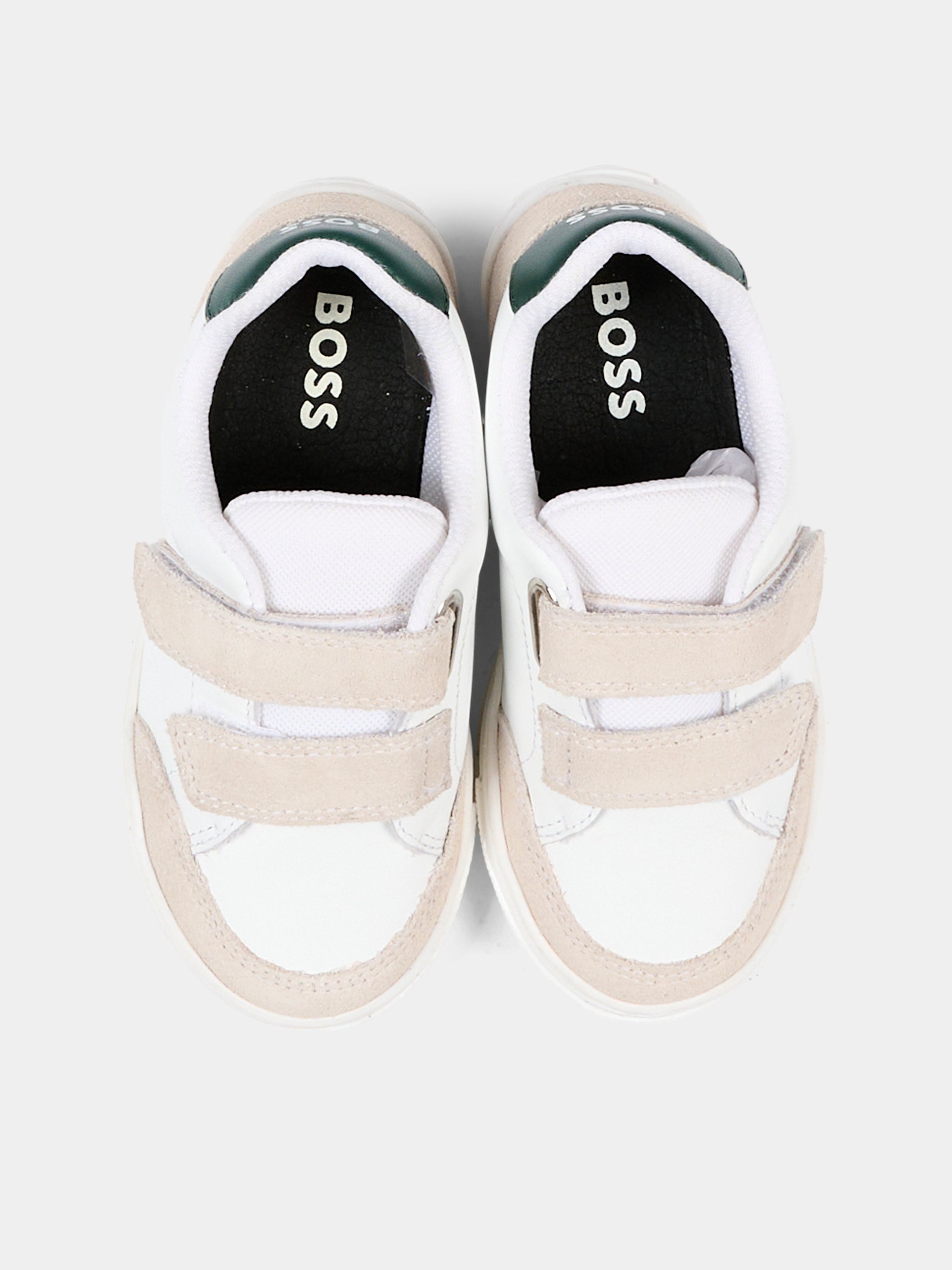 Sneakers bianche per bambino con logo,Boss,J52826 10P