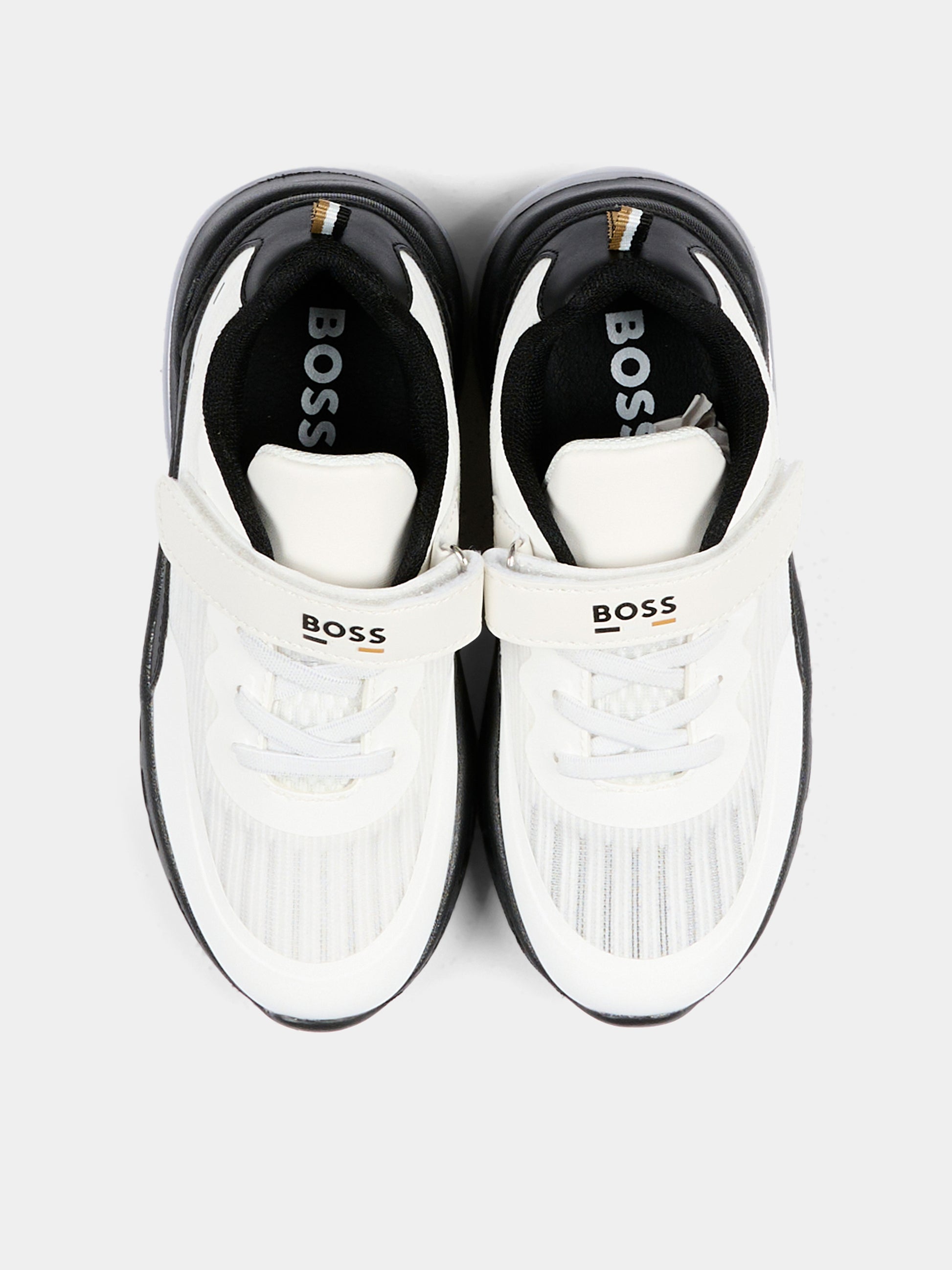 Sneakers multicolor per bambino con logo,Boss,J52830 10P