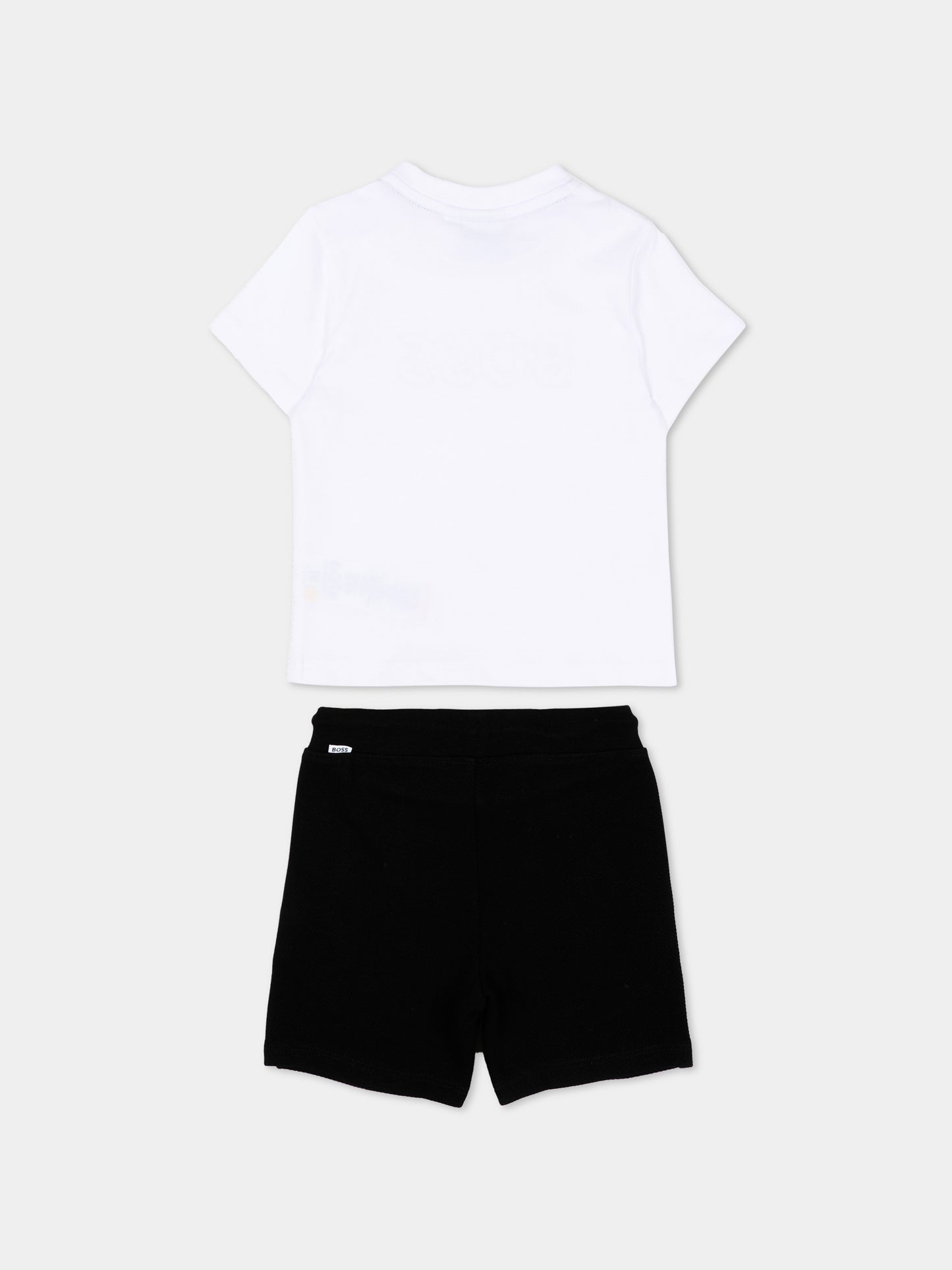 Completo sportivo multicolor per neonato con logo,Boss,J52846 09B