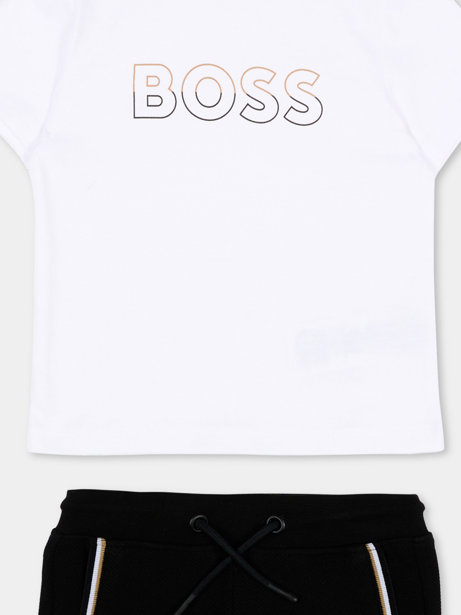 Completo sportivo multicolor per neonato con logo,Boss,J52846 09B