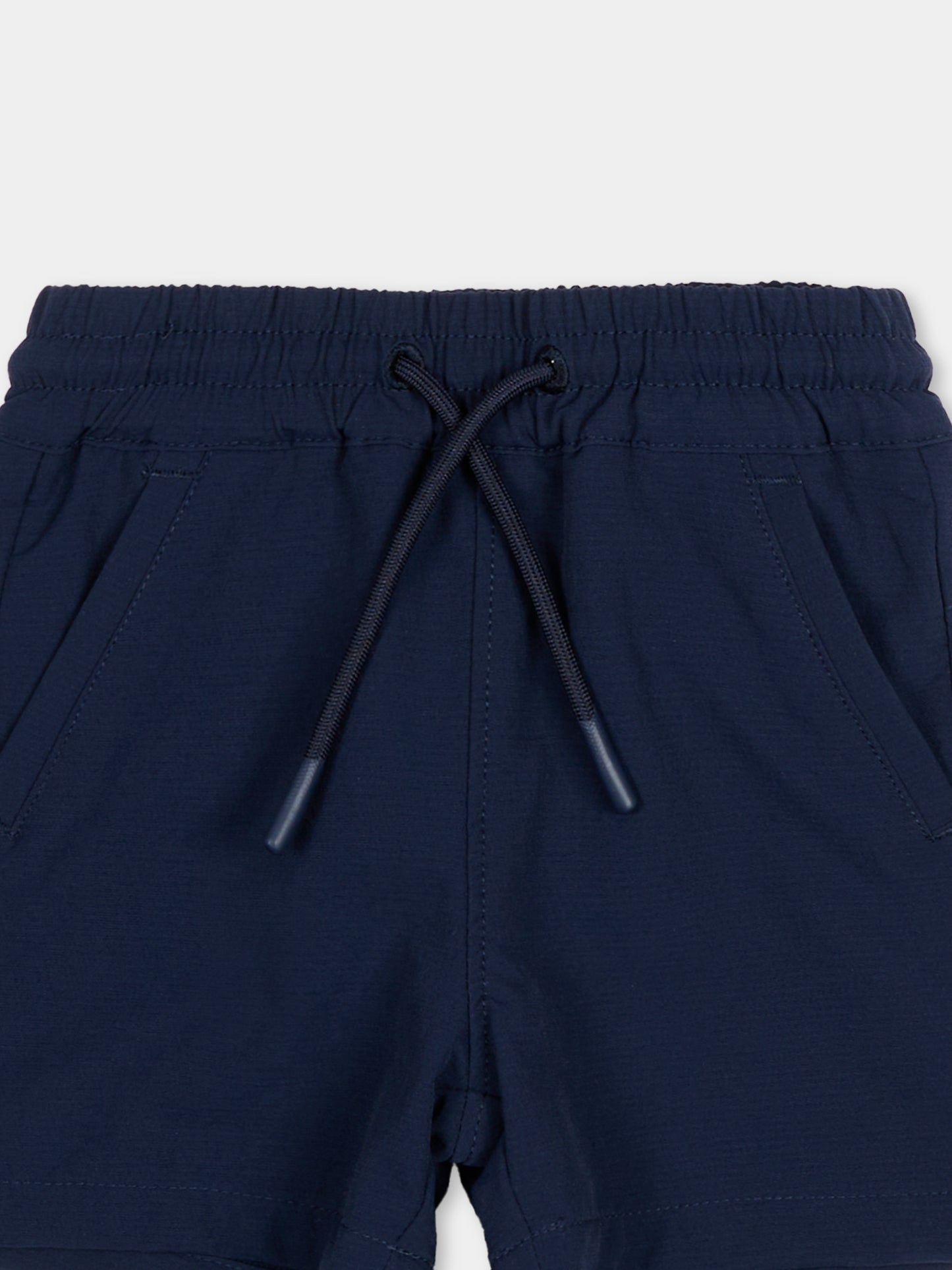 Shorts blu per neonato logo tono su tono,Boss,J52876 849