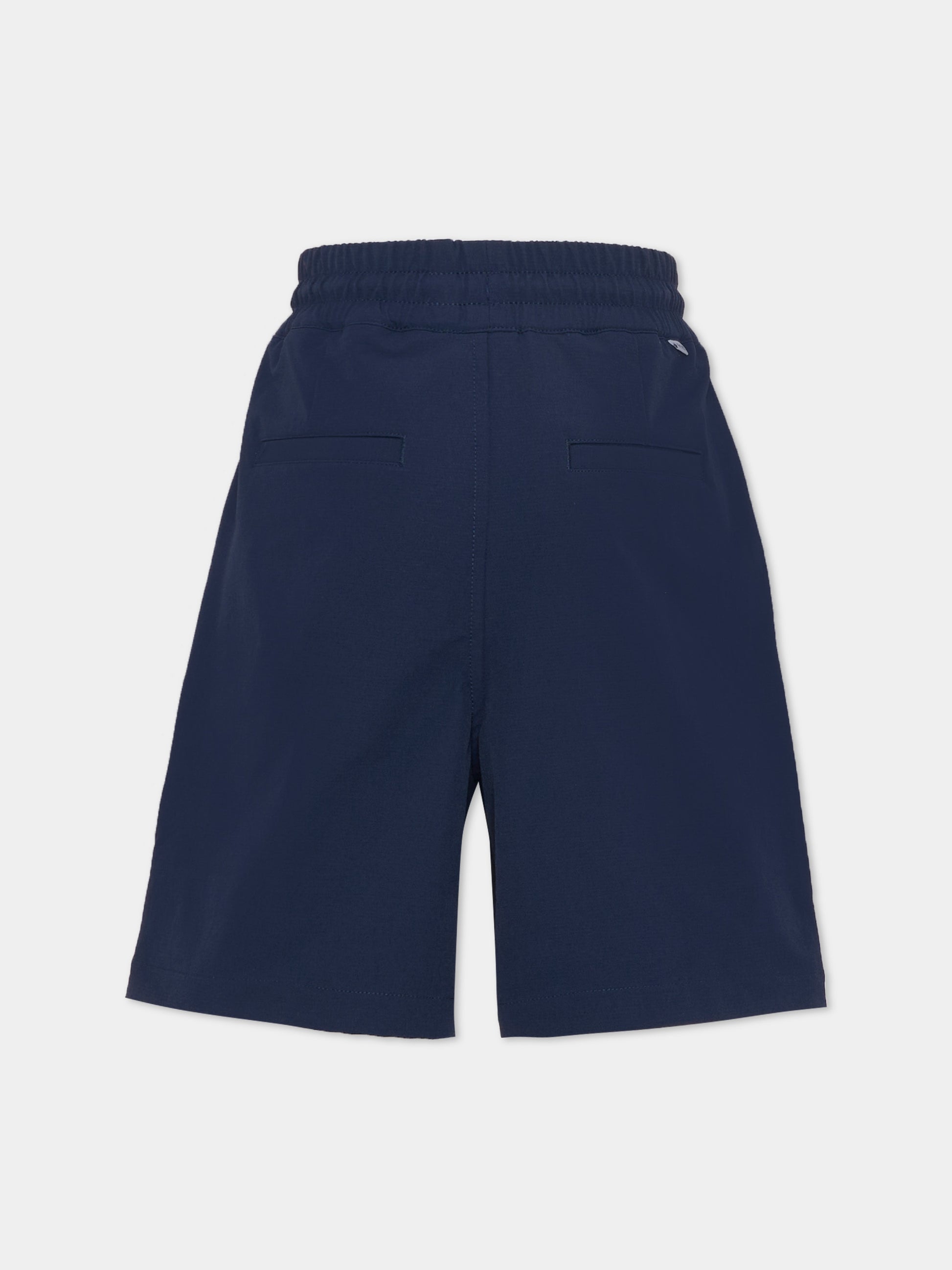 Shorts blu per bambino con logo,Boss,J52931 849