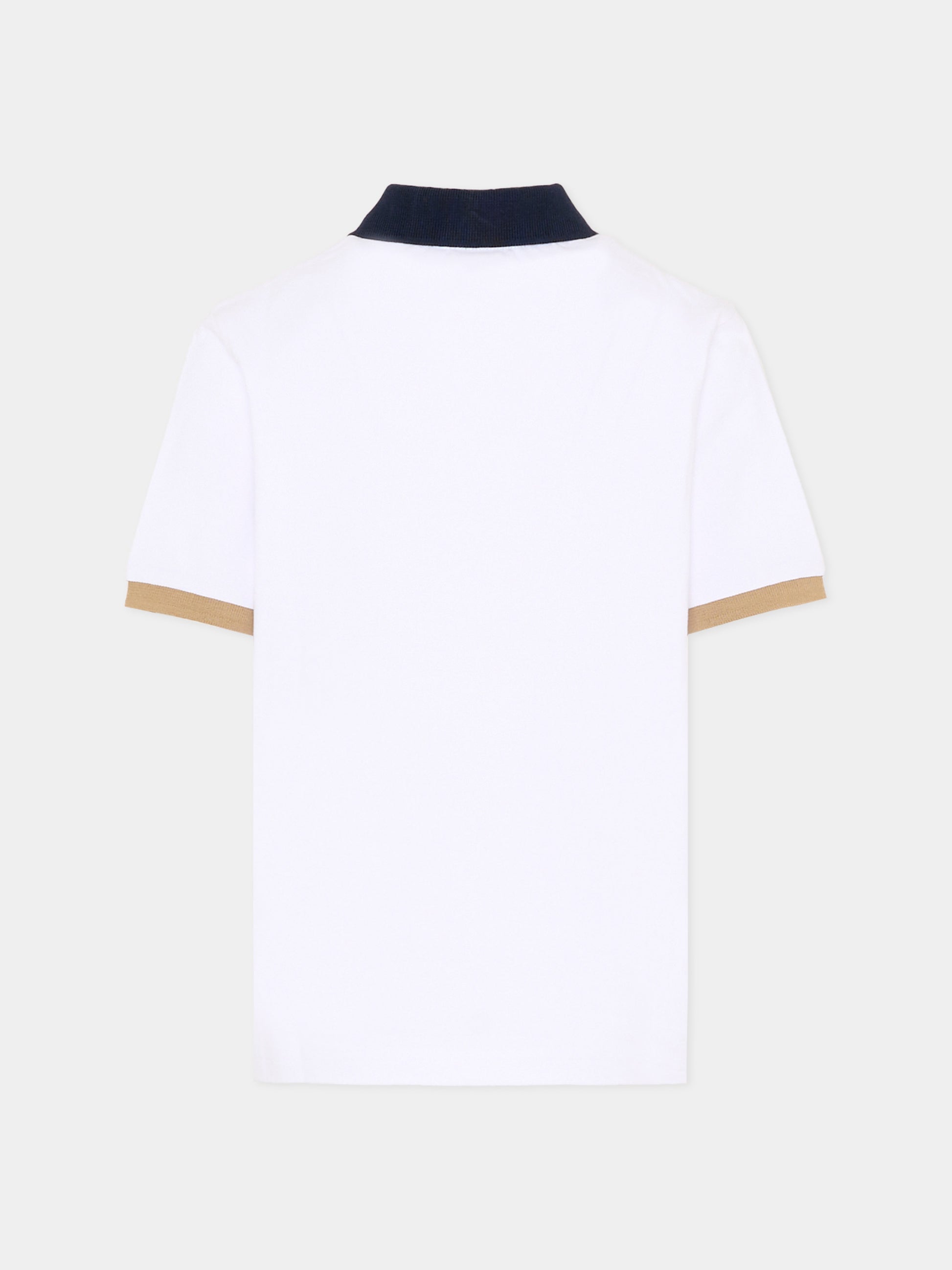 Polo bianca per bambino con logo gommato,Boss,J52955 10P
