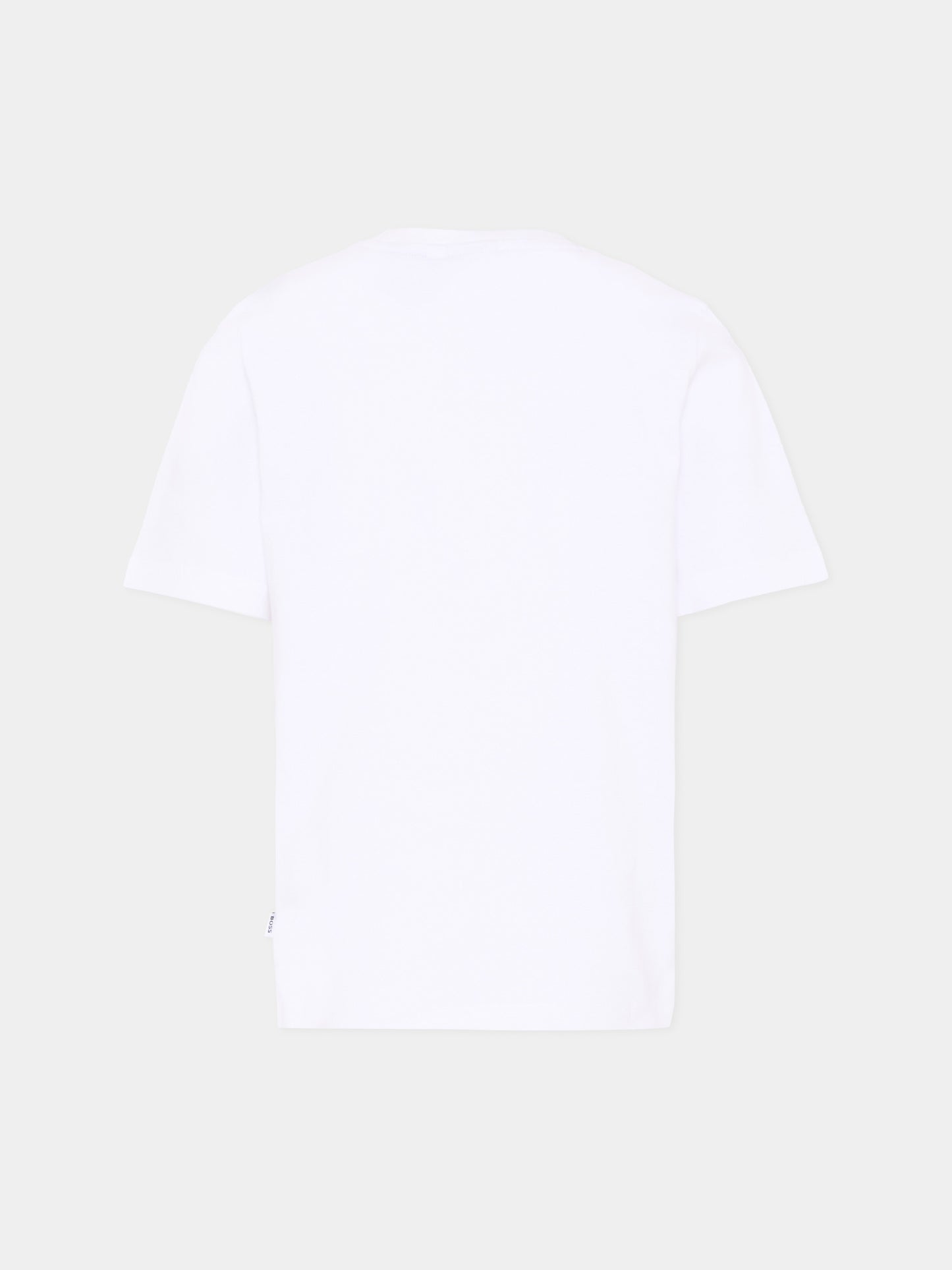 T-Shirt bianca per bambino con bande logo,Boss,J52979 10P