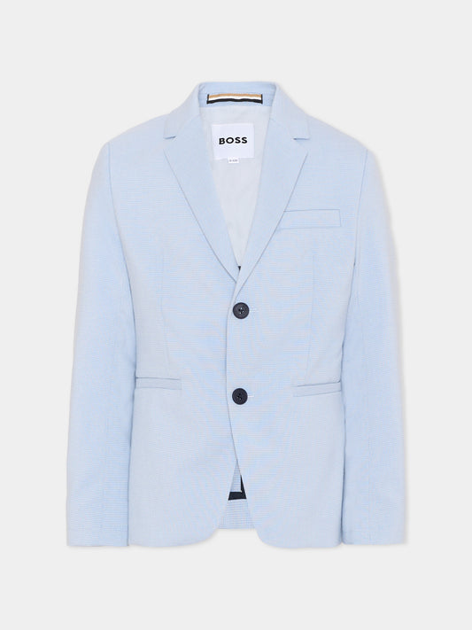 Giacca celeste per bambino,Boss,J52995 057