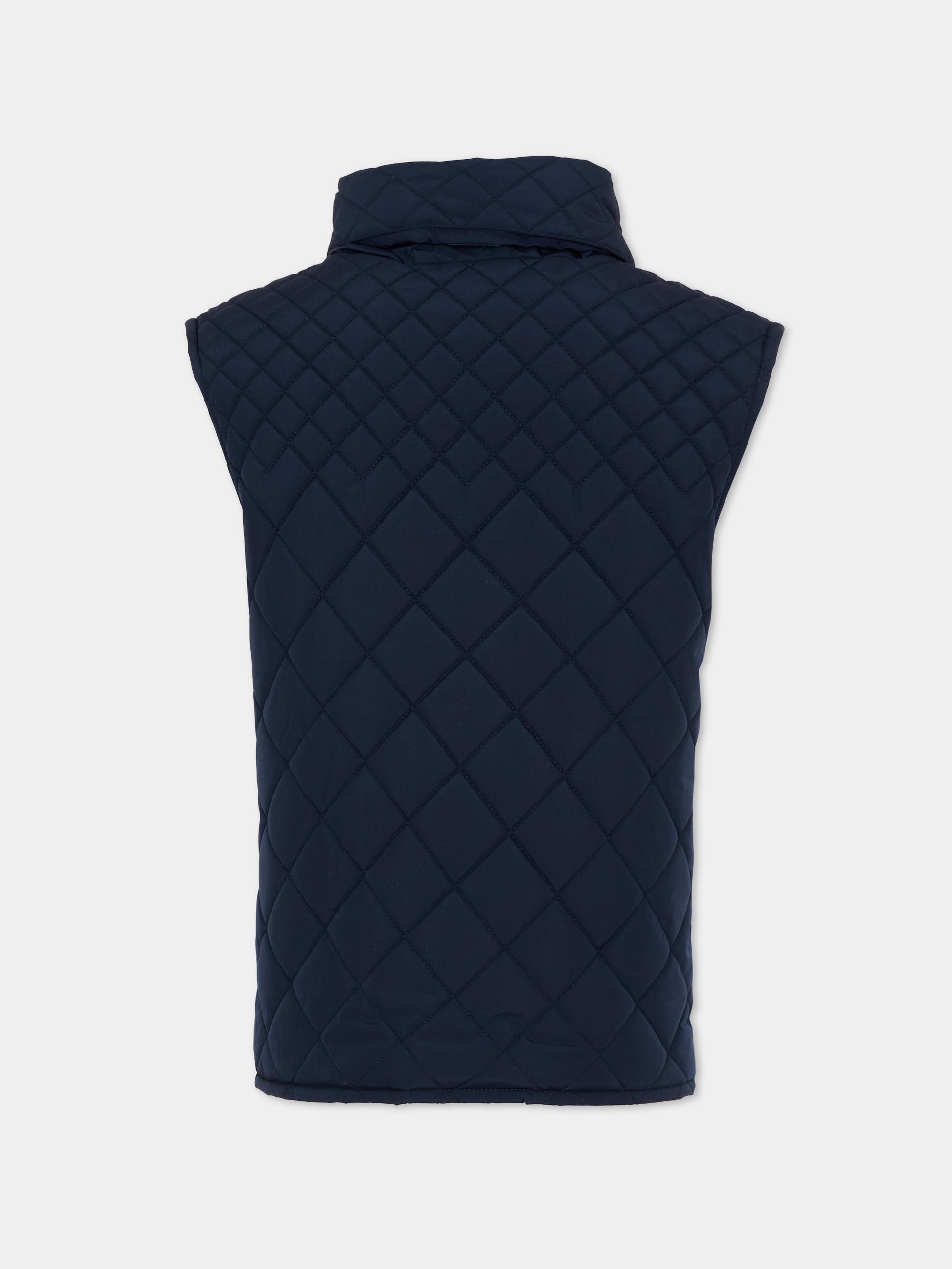 Gilet blu per bambino trapuntato,Boss,J53003 849