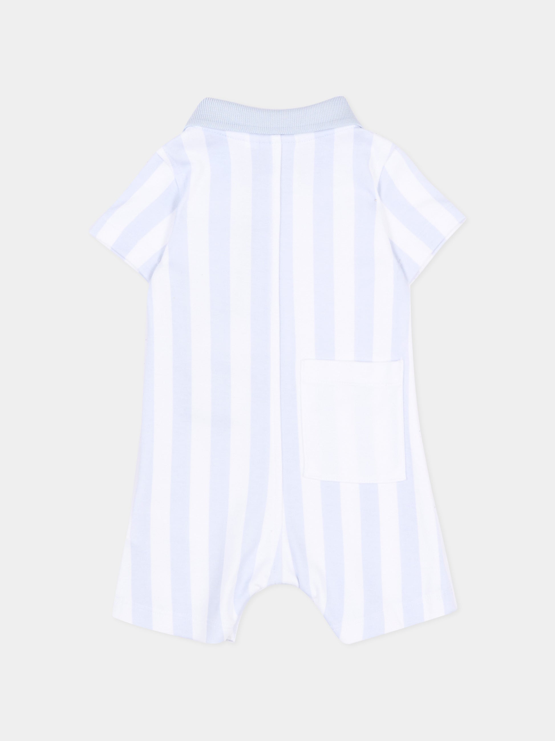 Pagliaccetto celeste a righe per neonato,Boss,J53032 771