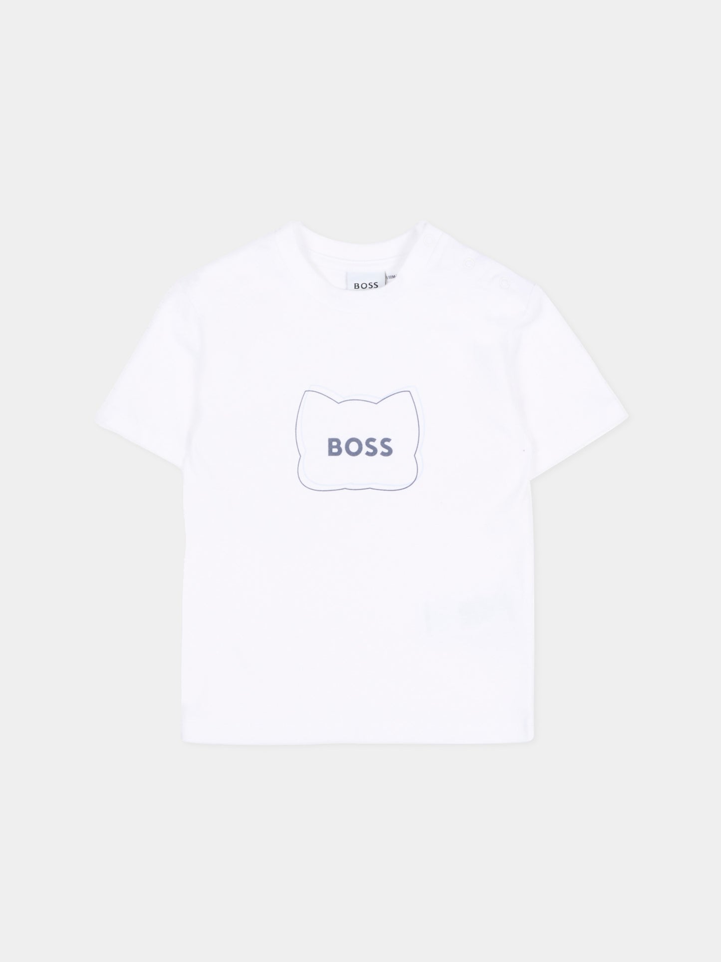 Completo sportivo blu per neonato con logo,Boss,J53039 849