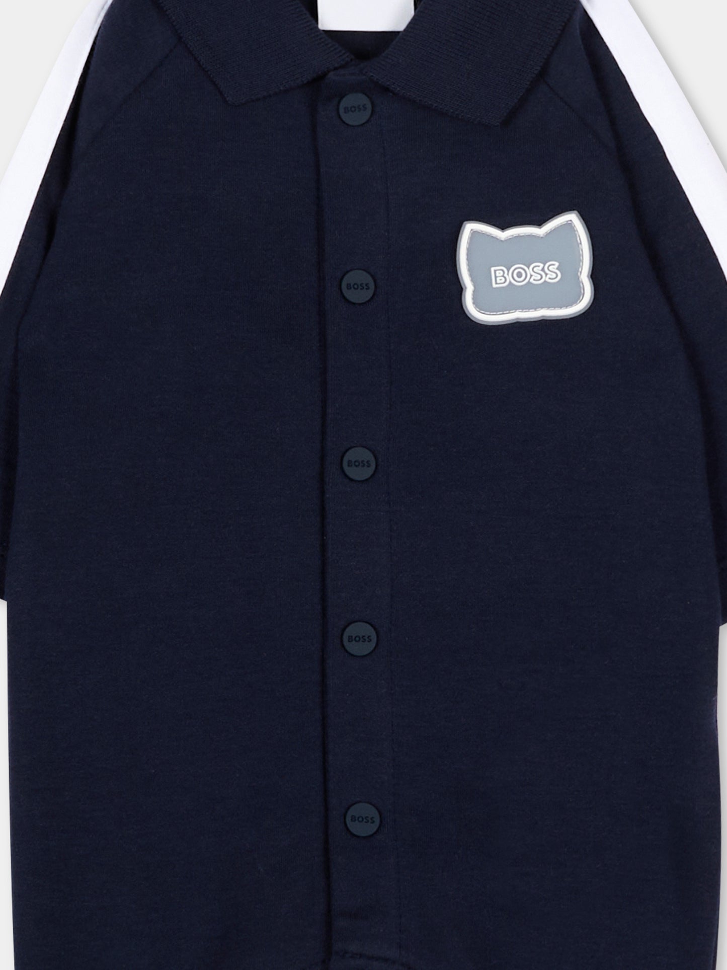 Tutina blu per neonato con logo,Boss,J53041 849