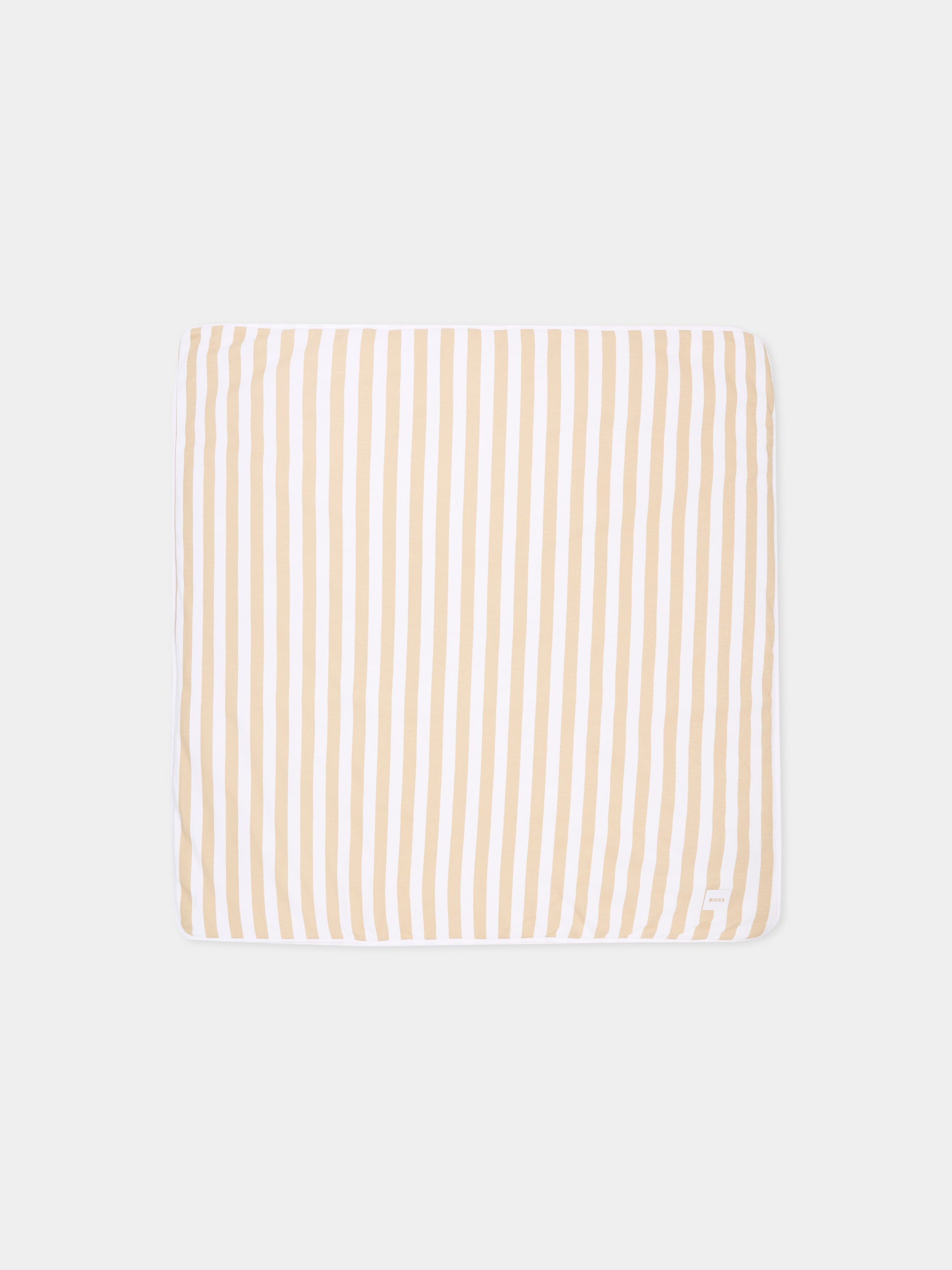 Coperta beige per neonato con logo,Boss,J53093 249