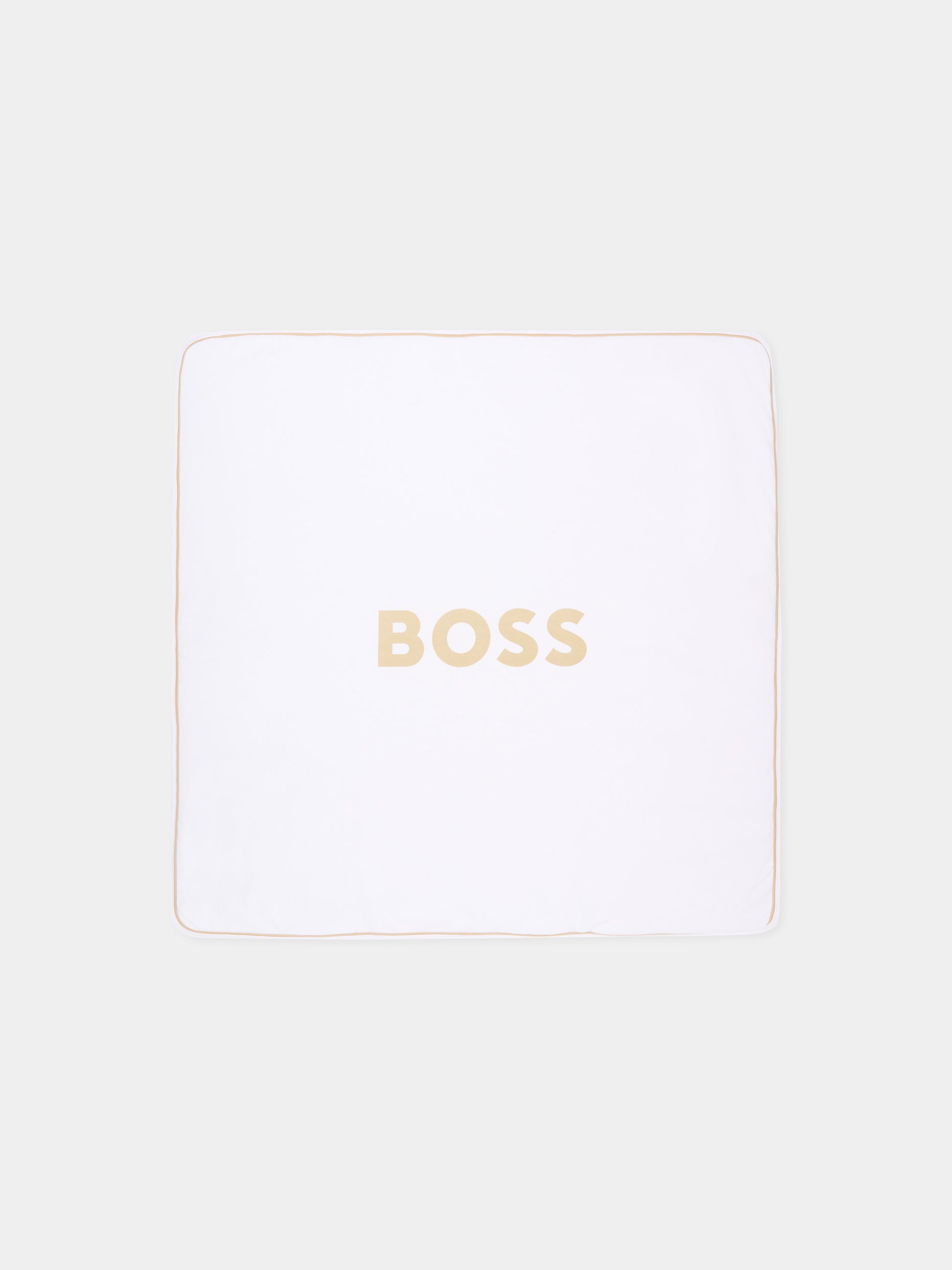 Coperta beige per neonato con logo,Boss,J53093 249