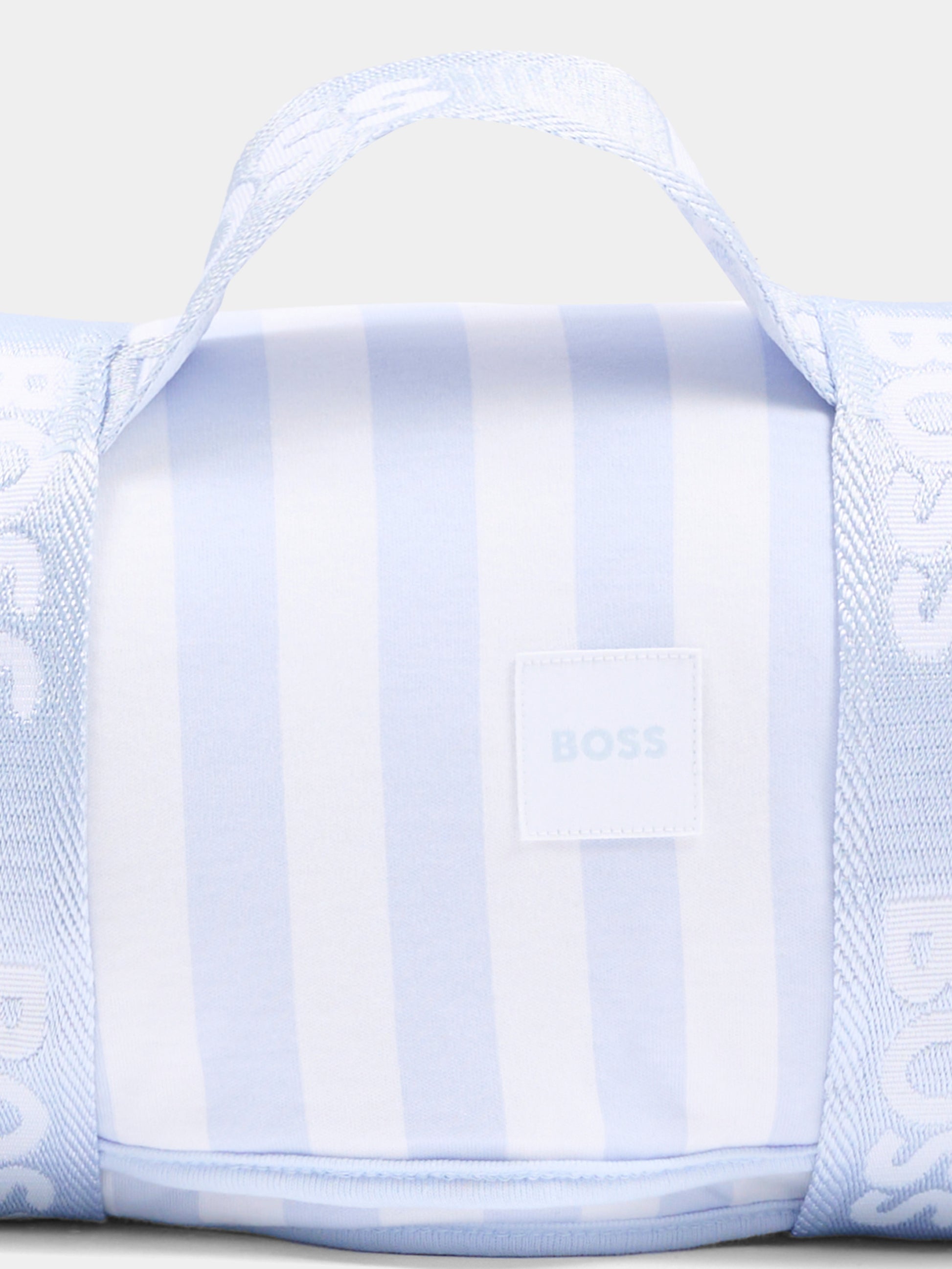 Coperta celeste per neonato con logo,Boss,J53093 771