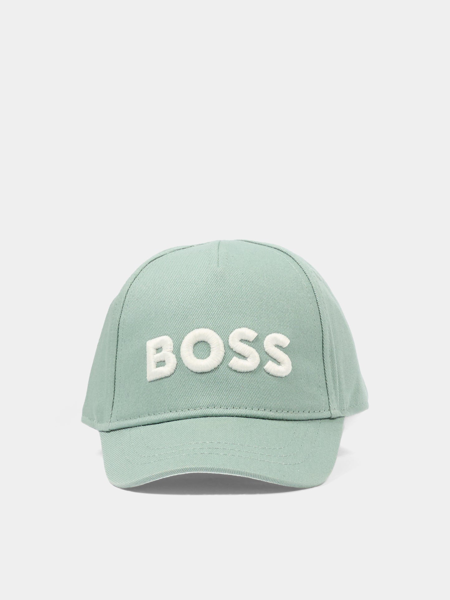 Cappello verde per neonato con logo,Boss,J53142 64U
