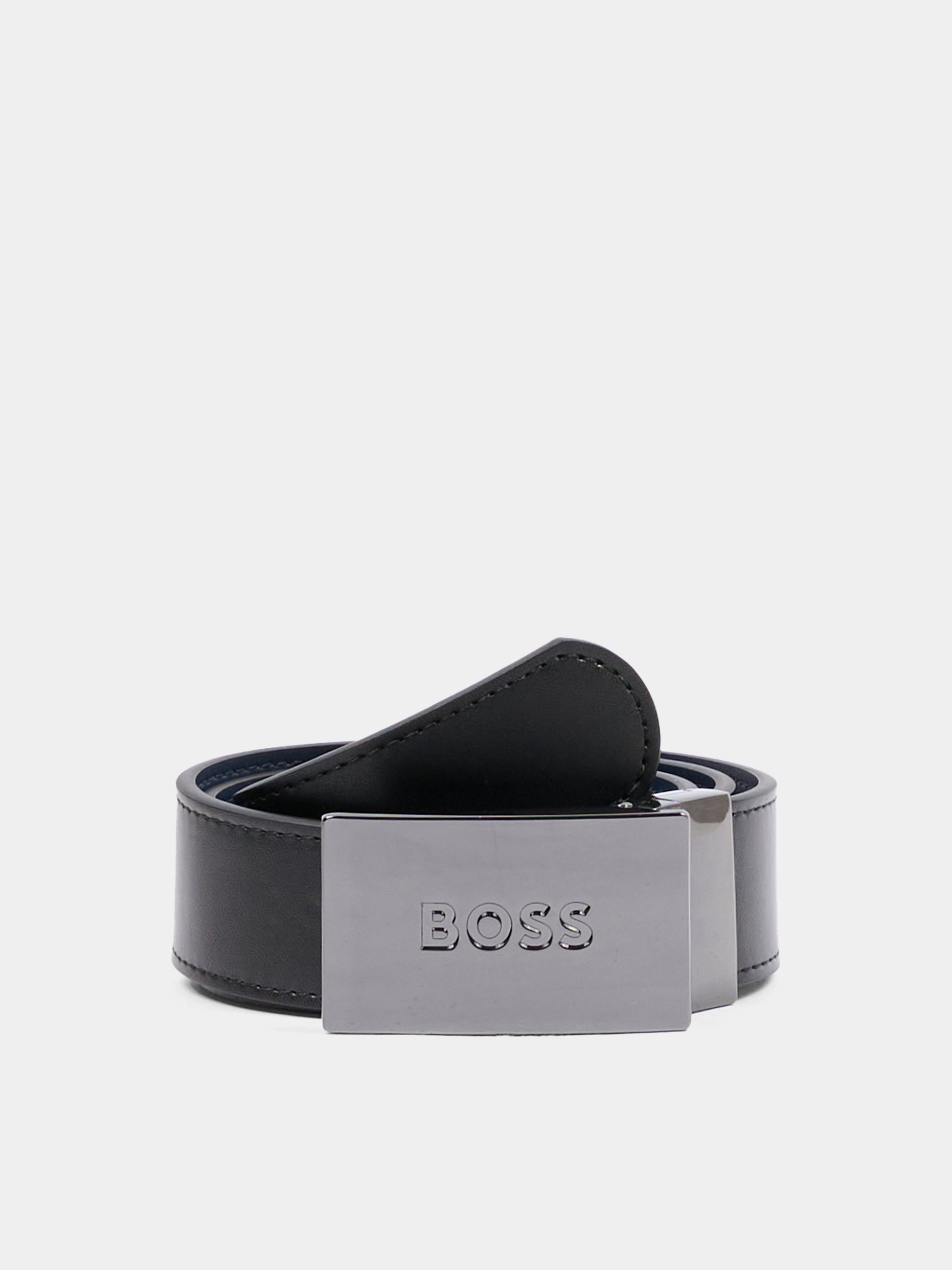 Cintura reversibile nera per bambino,Boss,J53151 09B