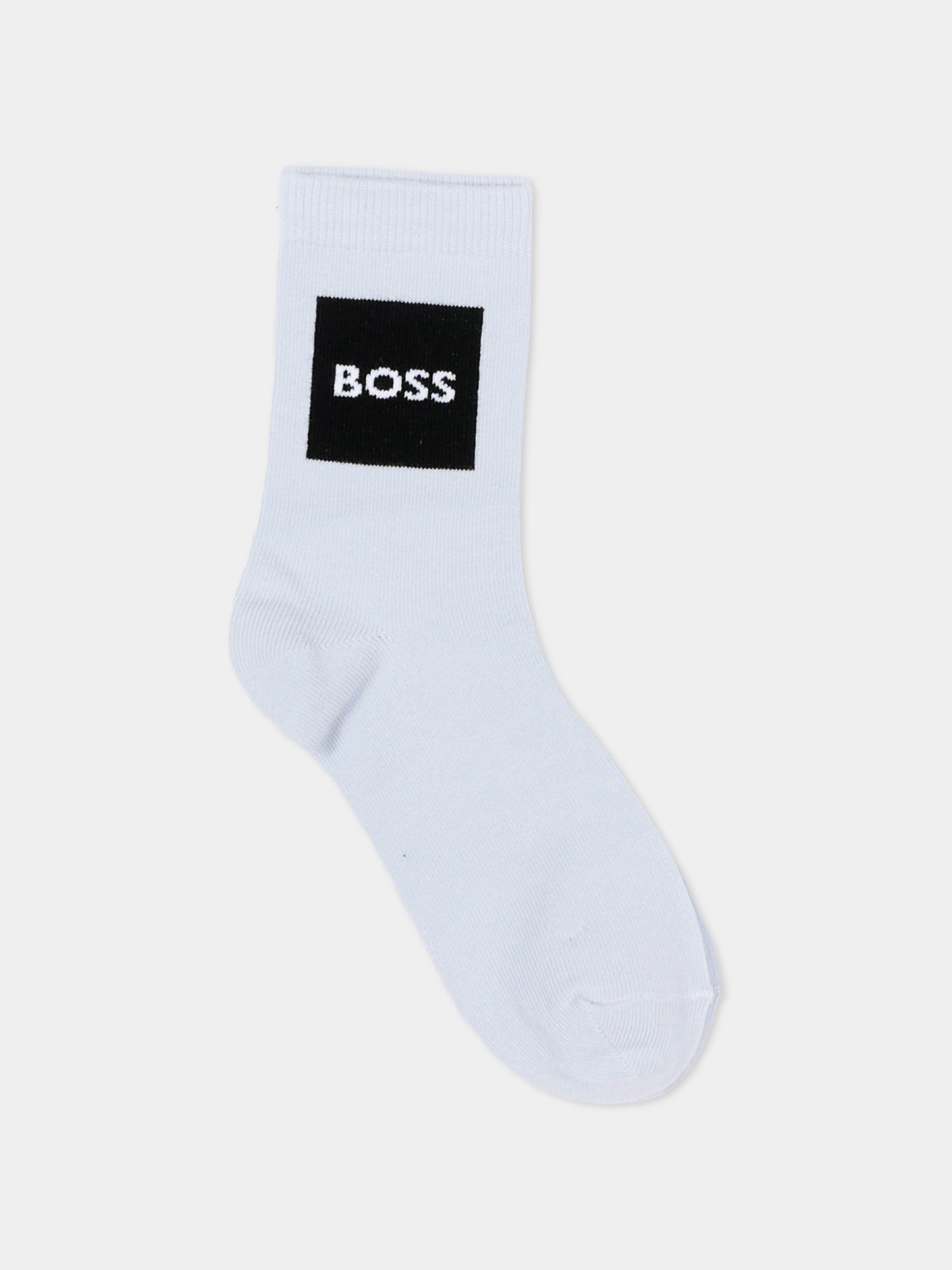 Calzini multicolor per bambino con logo,Boss,J53152 881