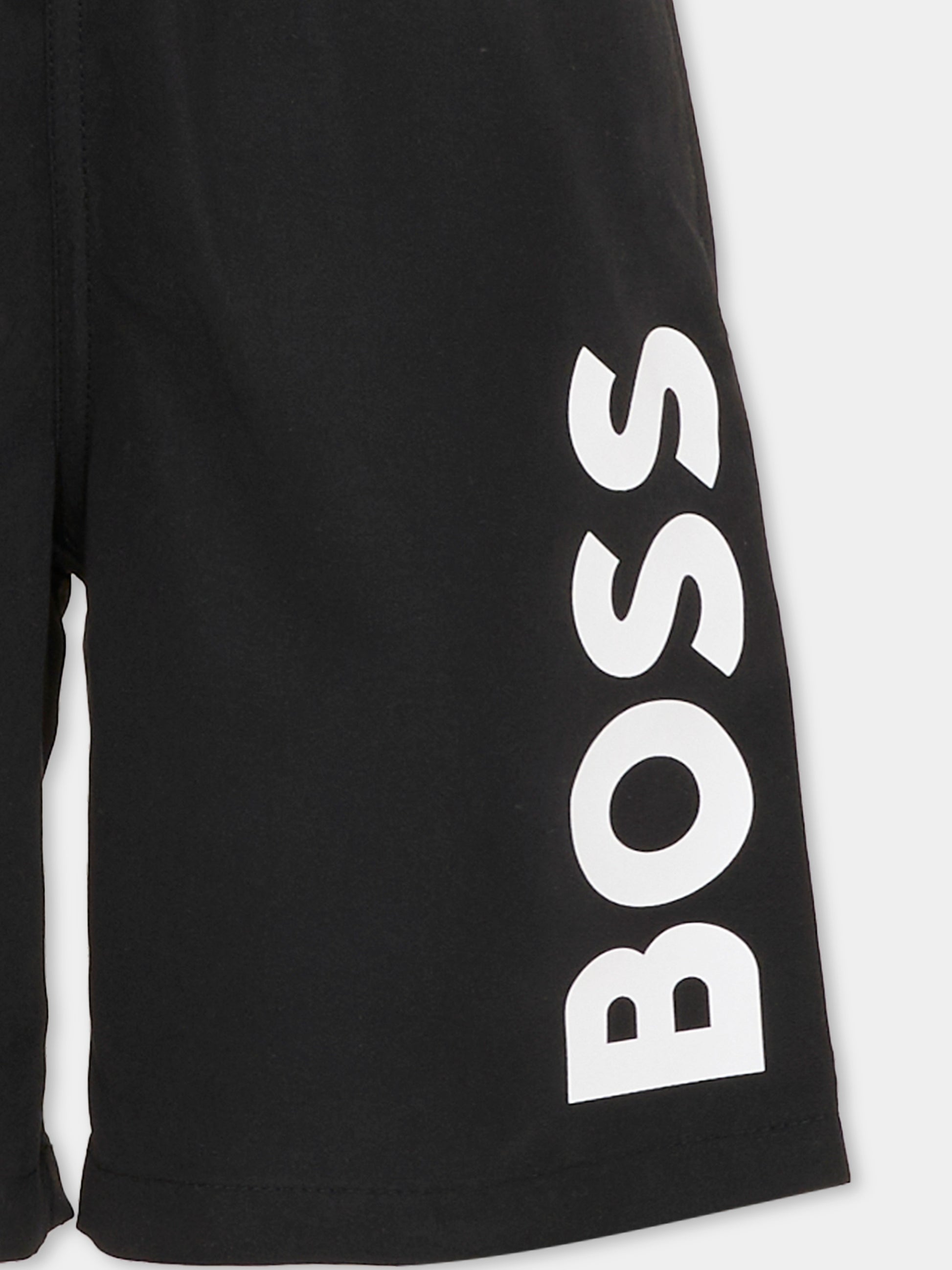 Boxer mare nero per bambino con logo,Boss,J53171 09B