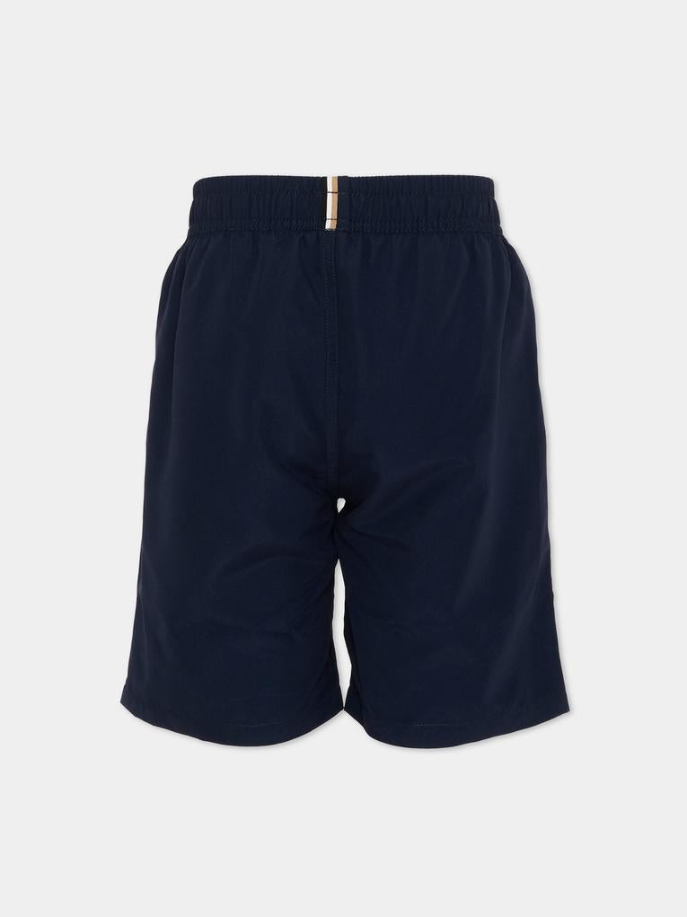 Boxer mare blu per bambino logo BOSS,Boss,J53171 849