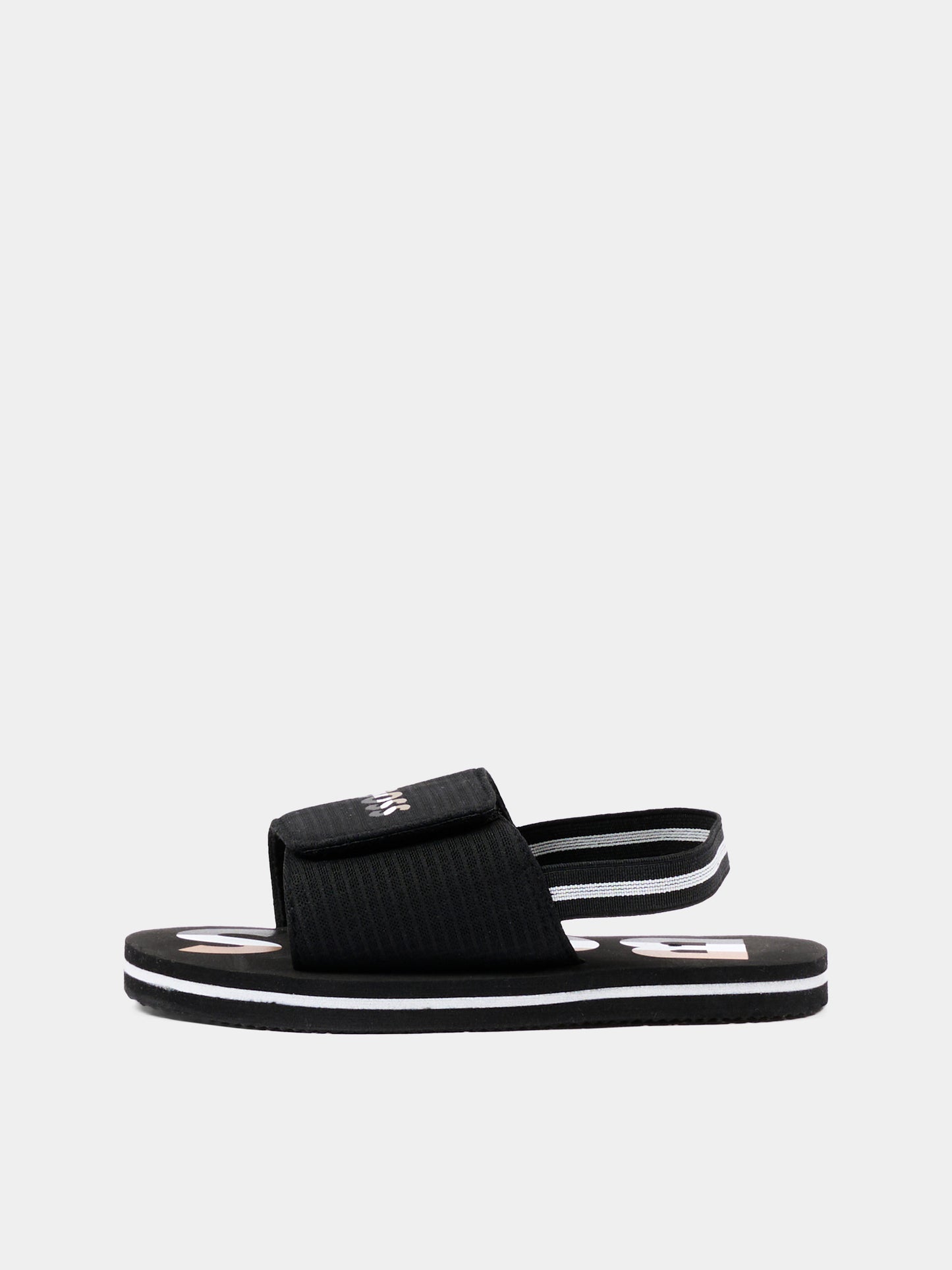 Sandali neri per bambino con logo,Boss,J53242 09B