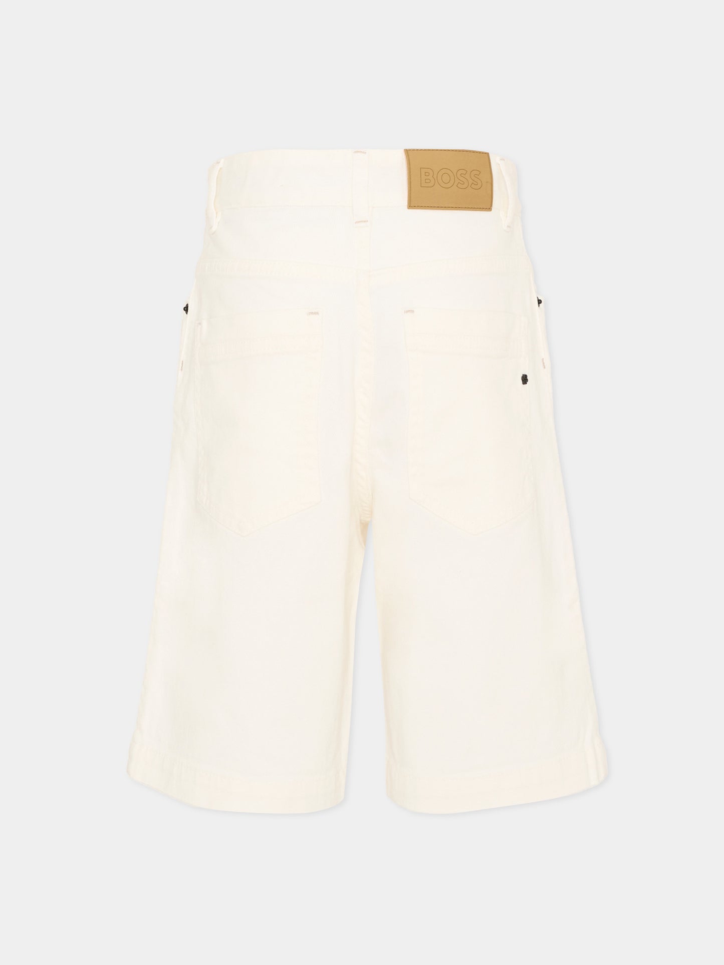 Shorts casual bianco per bambino,Boss,J53244 10P