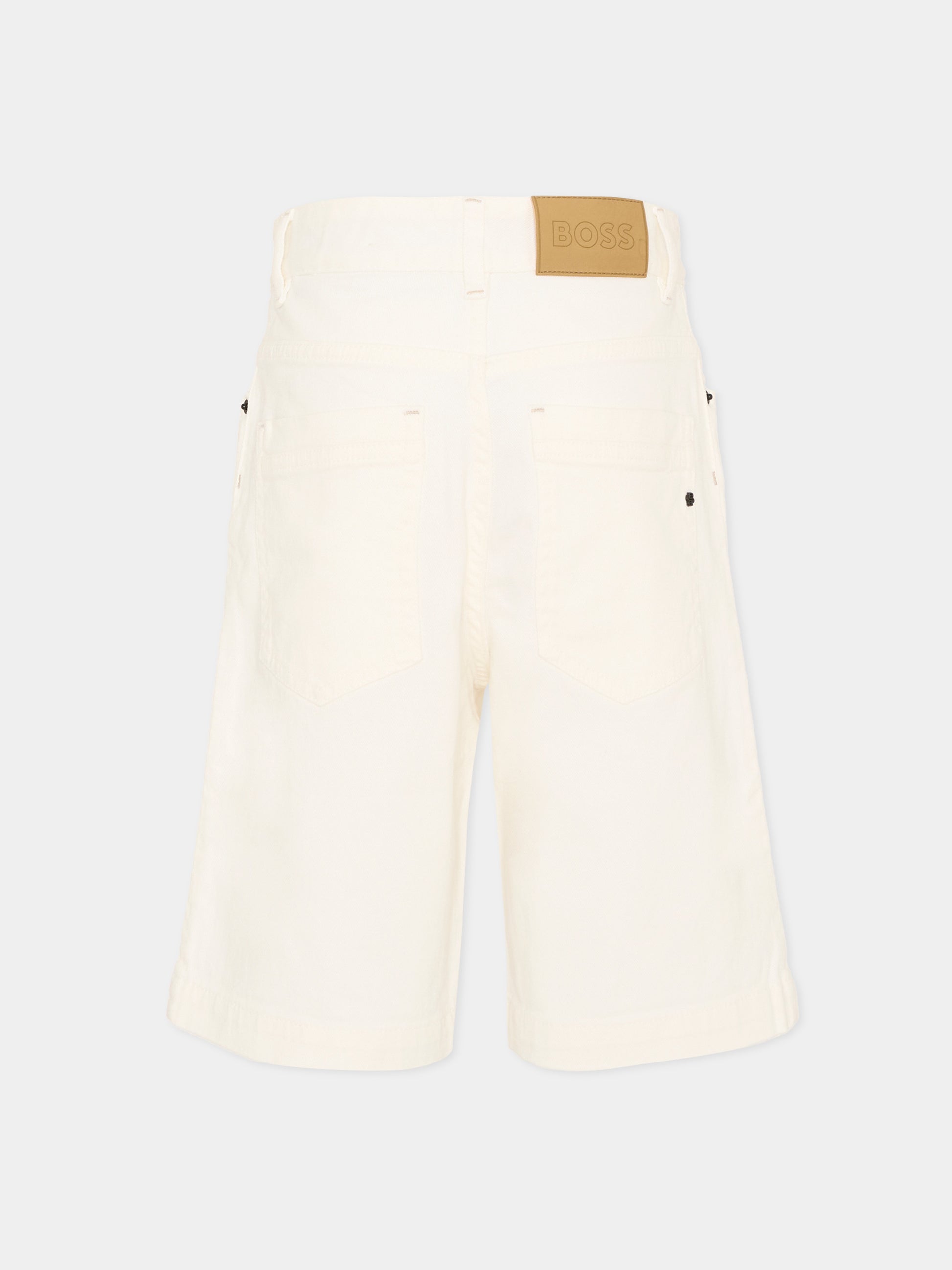 Shorts casual bianco per bambino,Boss,J53244 10P