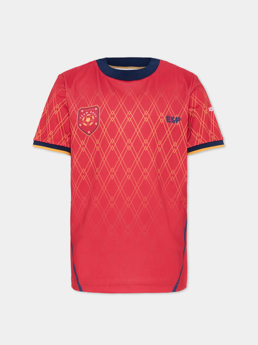 T-Shirt rossa per bambino nazionale Spagna,Boss,J53254 978