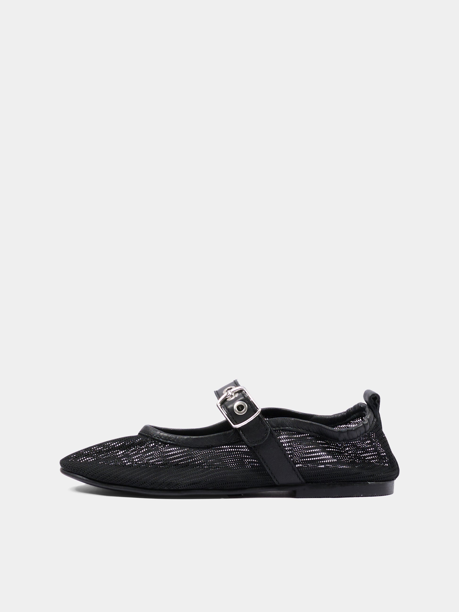 Ballerine nere per bambina a rete,Dkny,D62636 09B