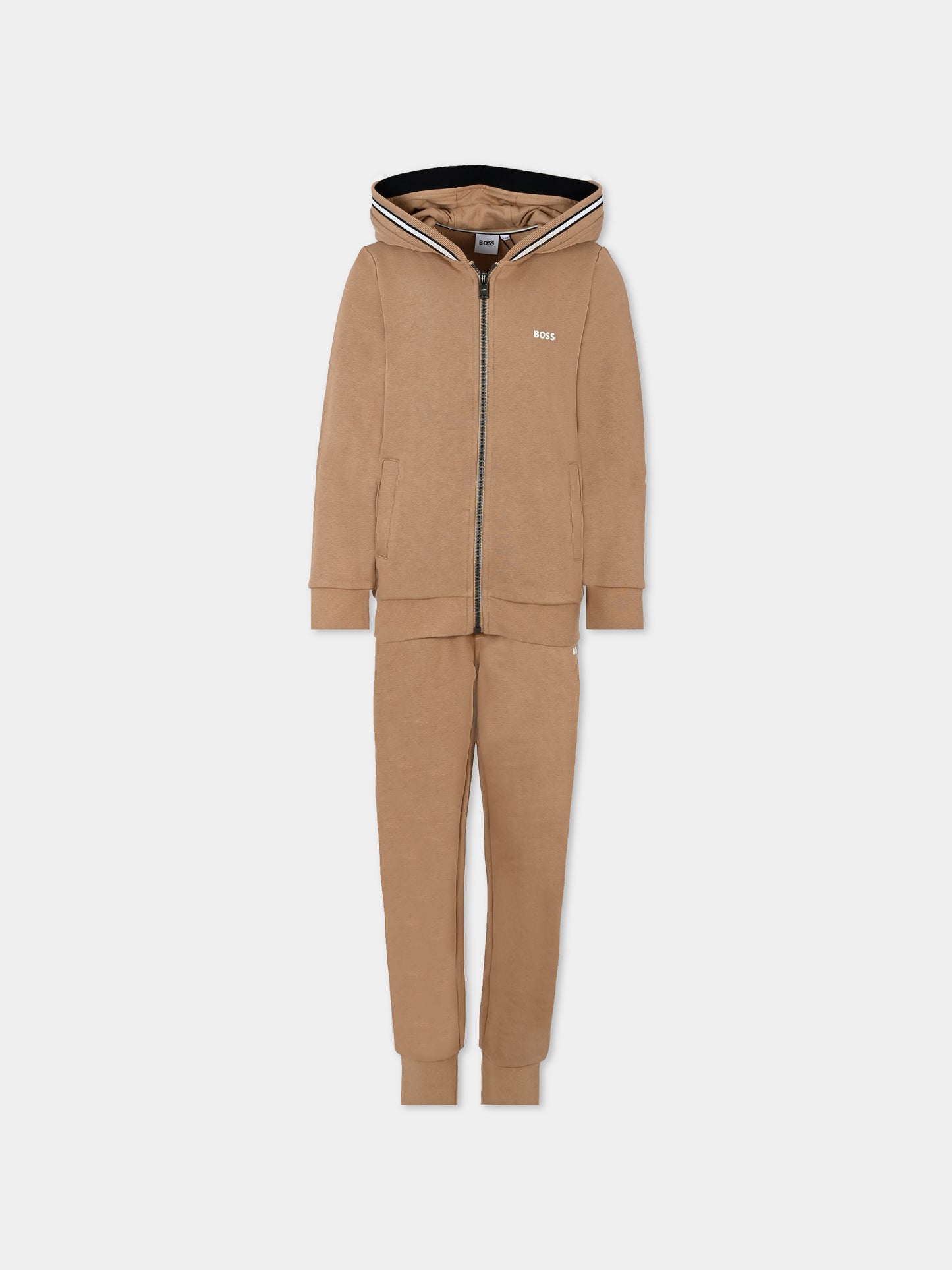 Completo beige per bambino con logo,Boss,J51135 269